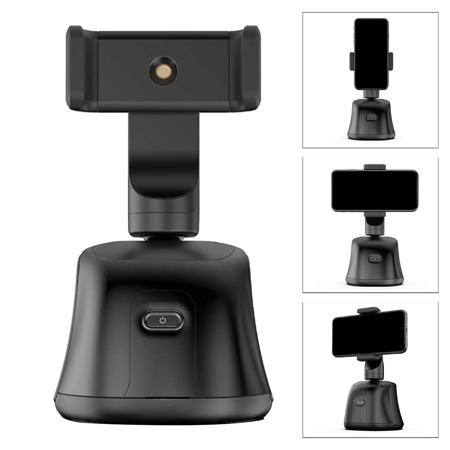 Auto Face Tracking Gimbal 360 Rotation Auto Tracking Vlog Live Battery Power