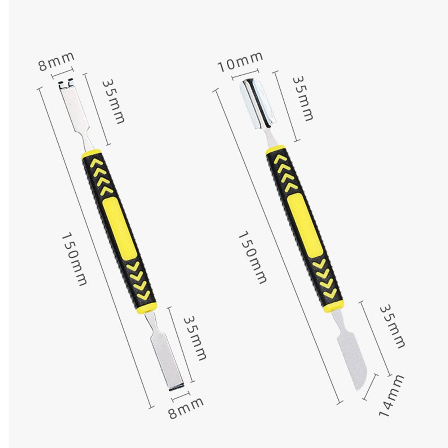 6 Pieces Dual Ends Metal Spudger Set Stainless Steel for Mobile Phone Laptop