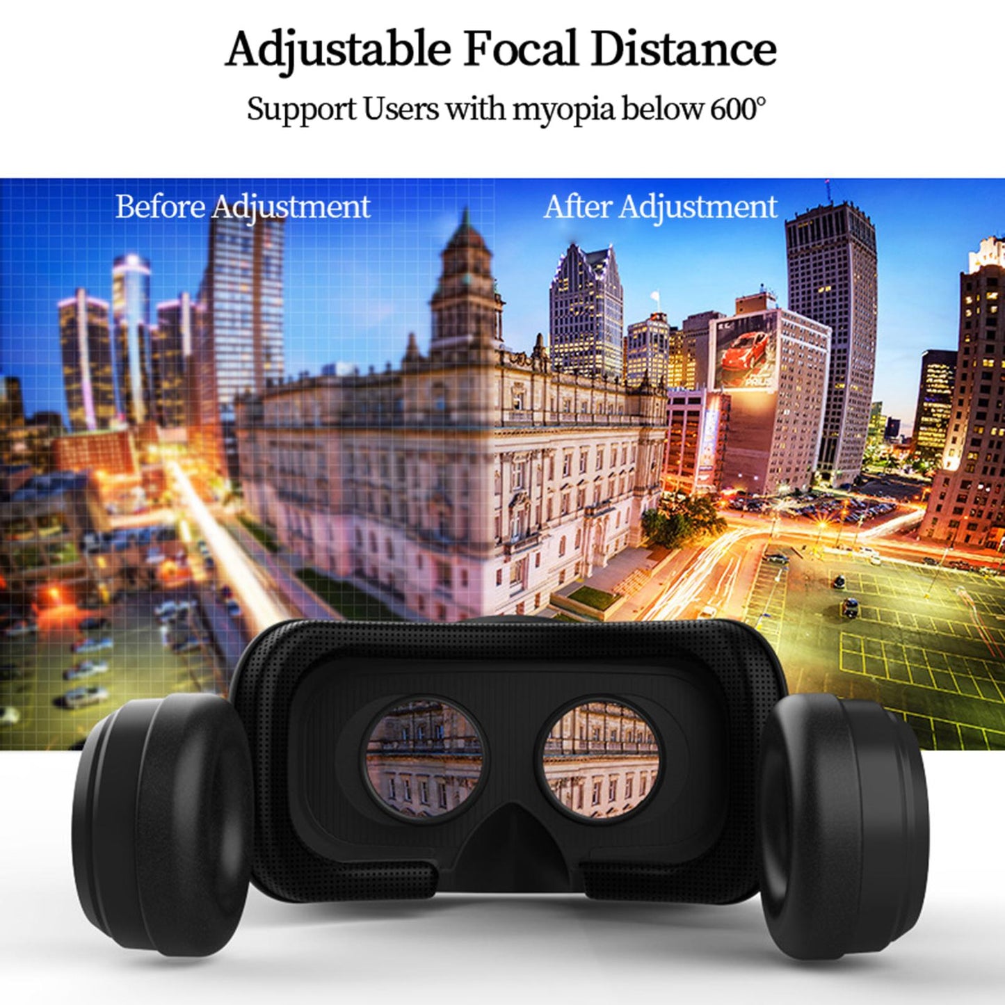 G04EA VR Headset 3D VR Glasses 5.5-7.2" Phones Android iOS No Controller