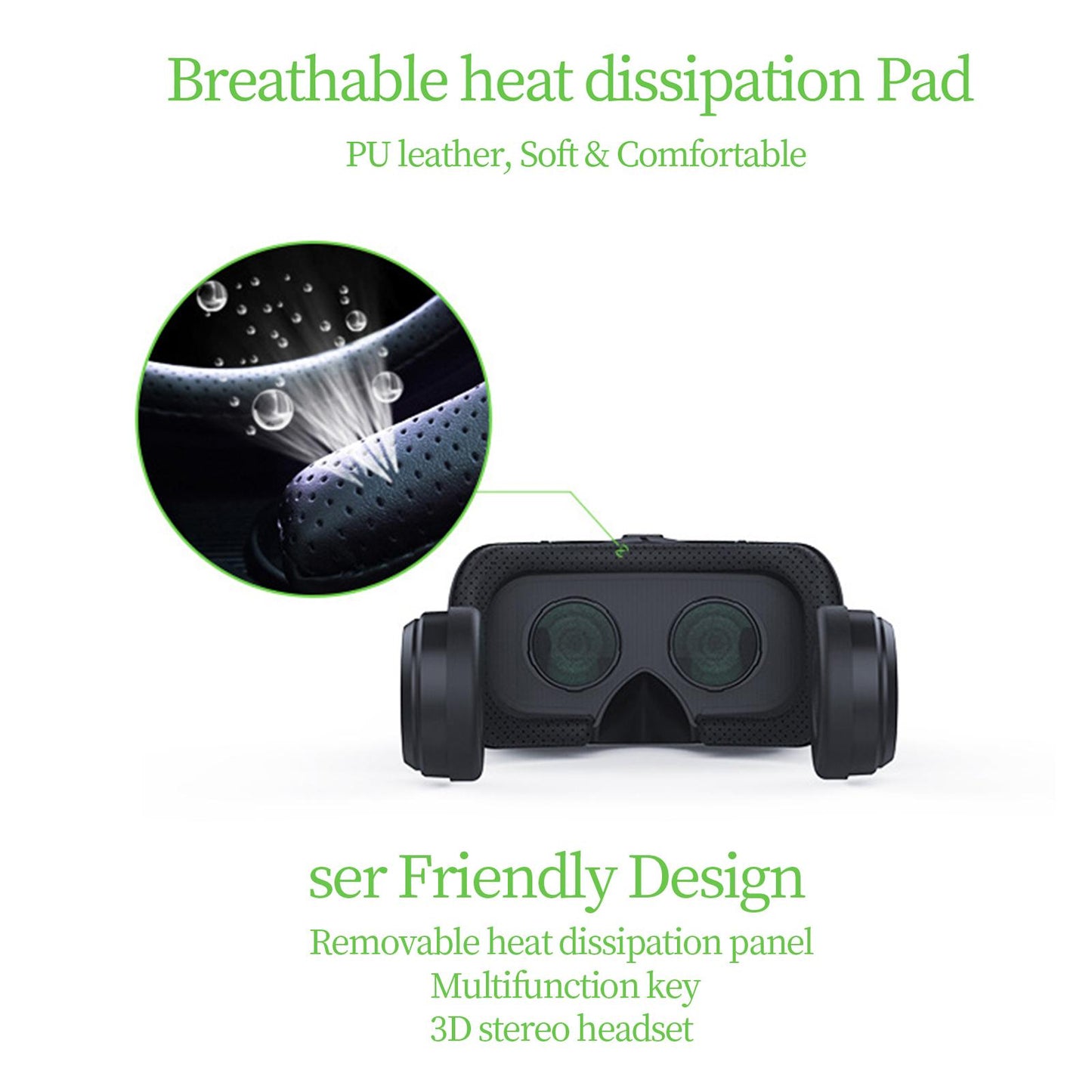 G04EA VR Headset 3D VR Glasses 5.5-7.2" Phones Android iOS No Controller