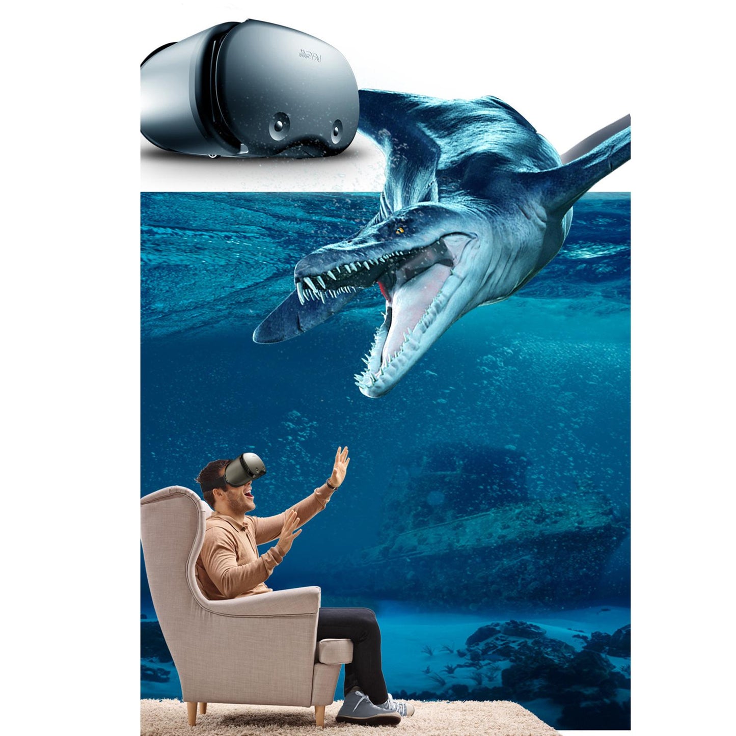 3D VR Glasses Virtual Reality Wide Angle Adjustable for Movies Gaming Gifts no Remote Control