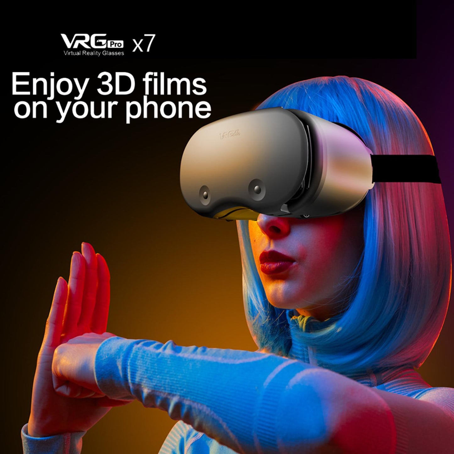 3D VR Glasses Virtual Reality Wide Angle Adjustable for Movies Gaming Gifts Y1 Remote Control