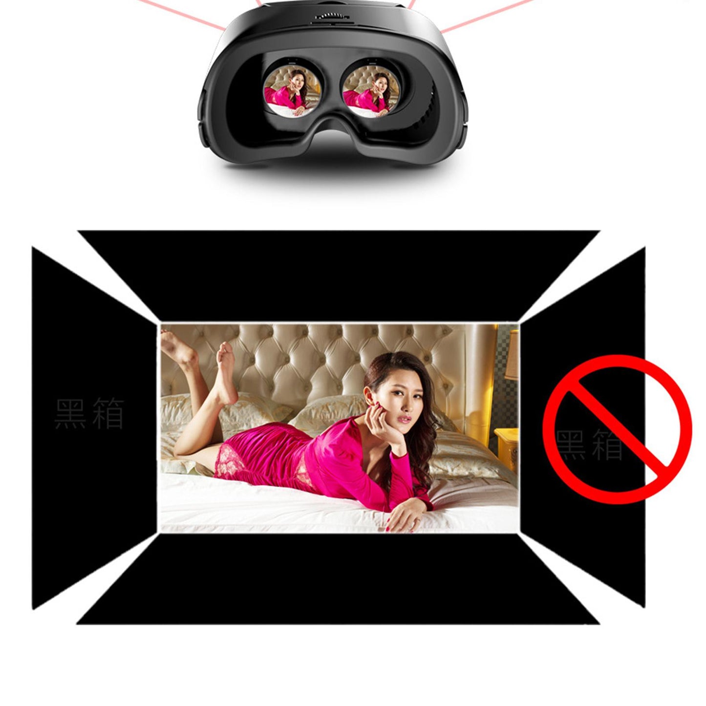 3D VR Glasses Virtual Reality Wide Angle Adjustable for Movies Gaming Gifts Y1 Remote Control