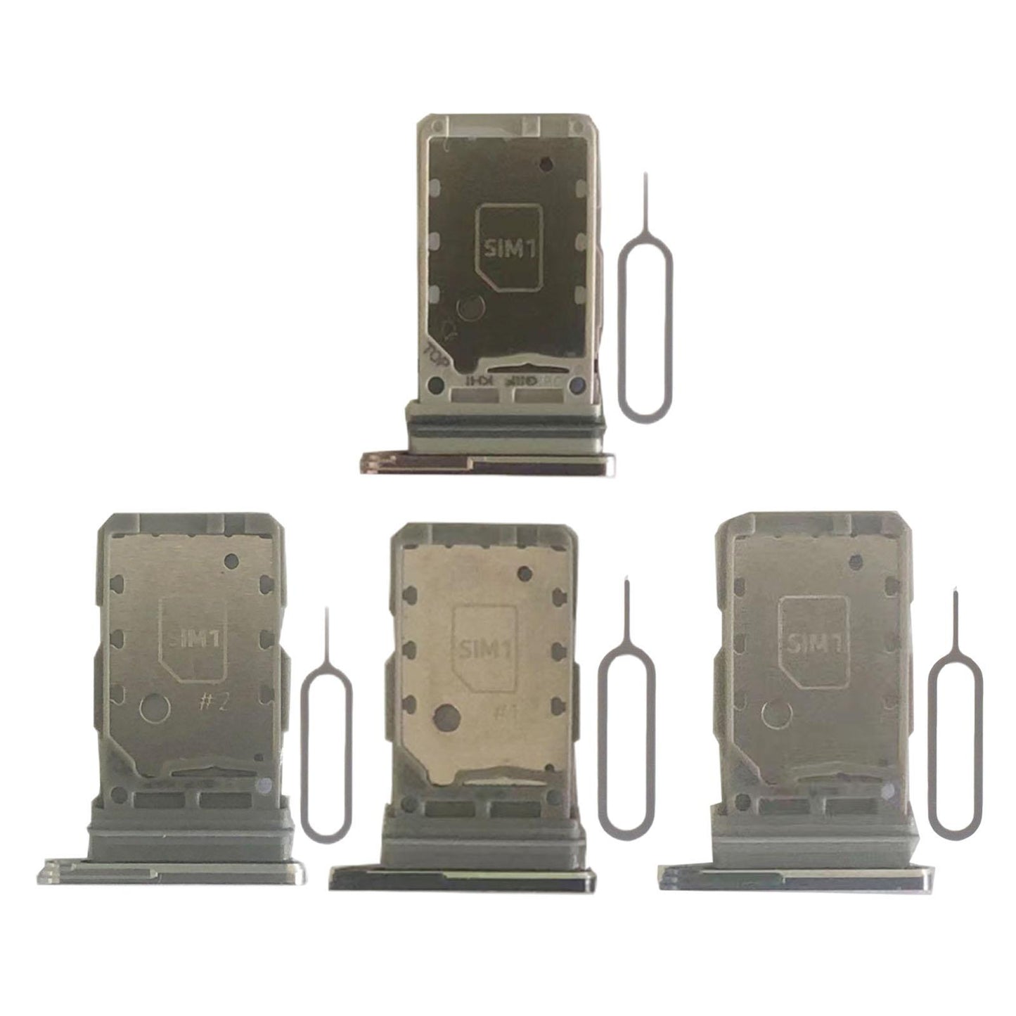 Dual Sim Card Tray Holder Replacement for Samsung S21 5G Sim Tray grey