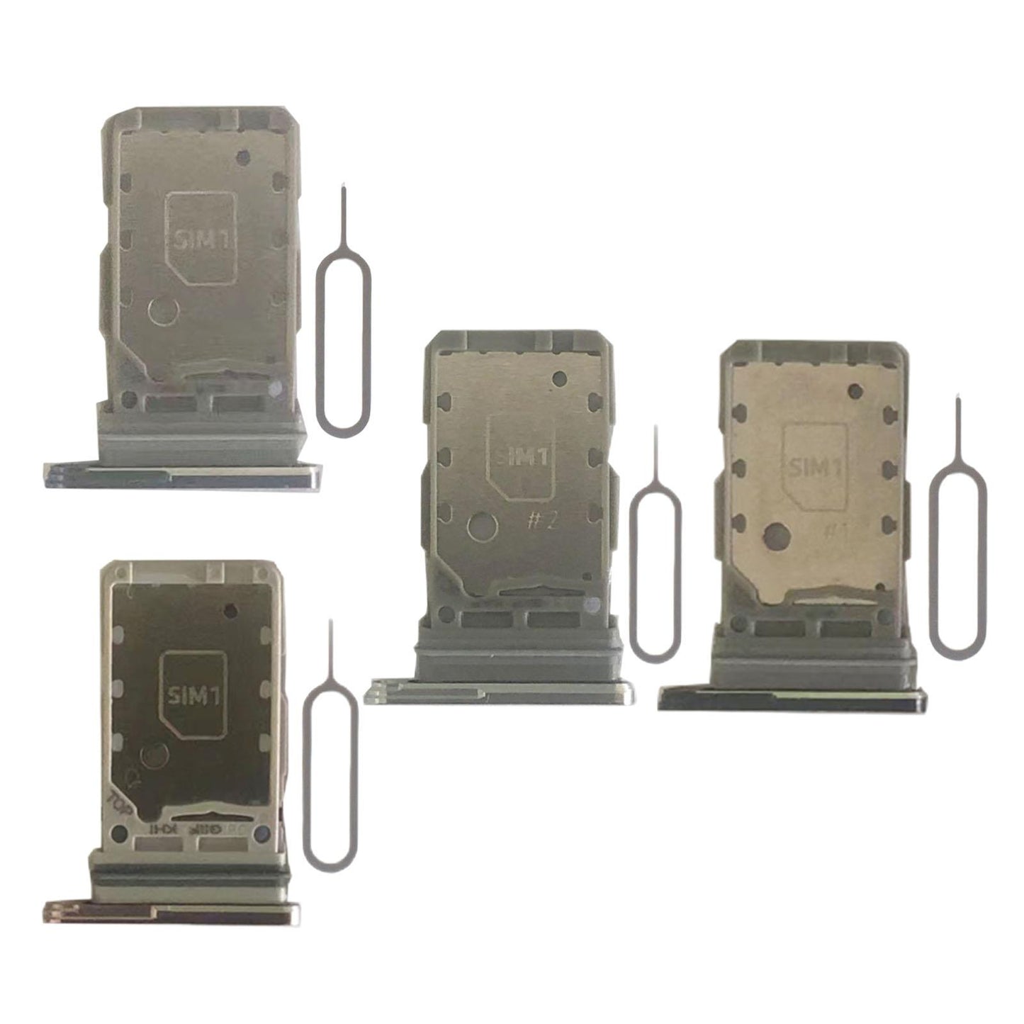 Dual Sim Card Tray Holder Replacement for Samsung S21 5G Sim Tray grey