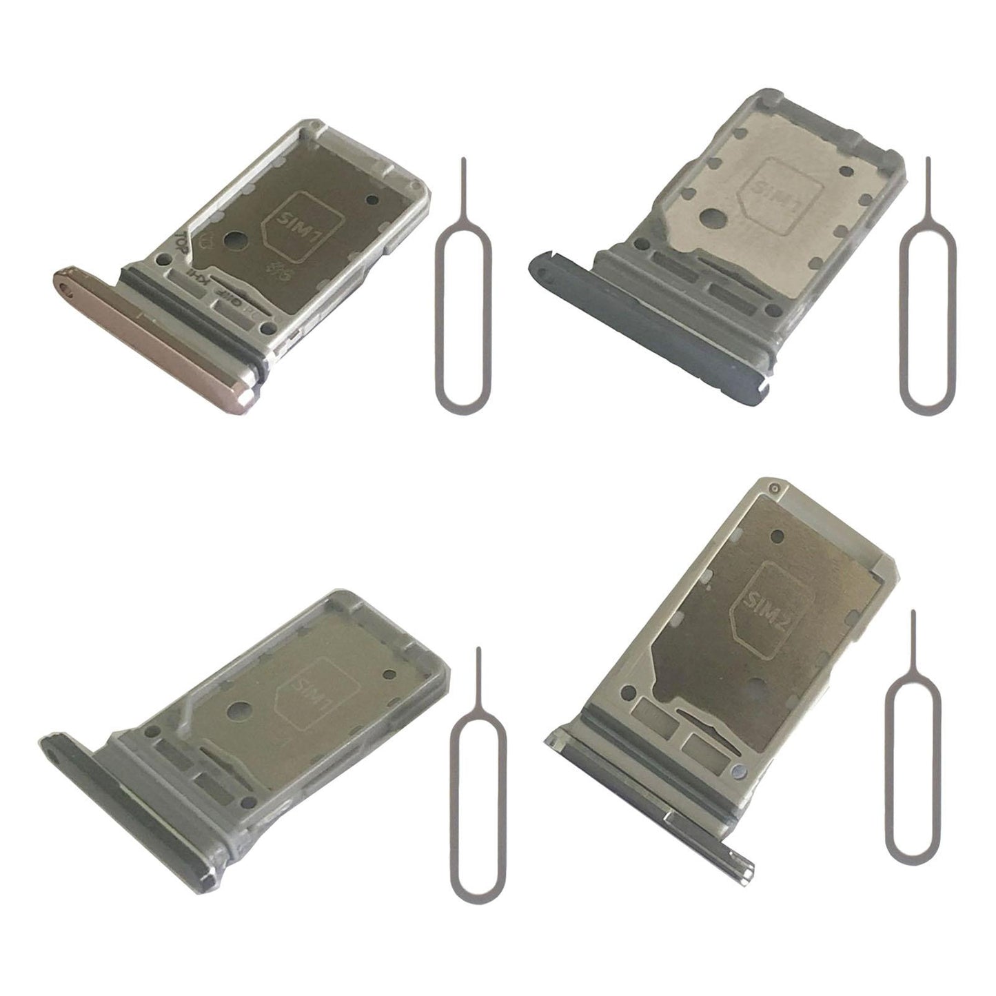 Dual Sim Card Tray Holder Cell Phone for Samsung S21+Plus 5G Slot Grey