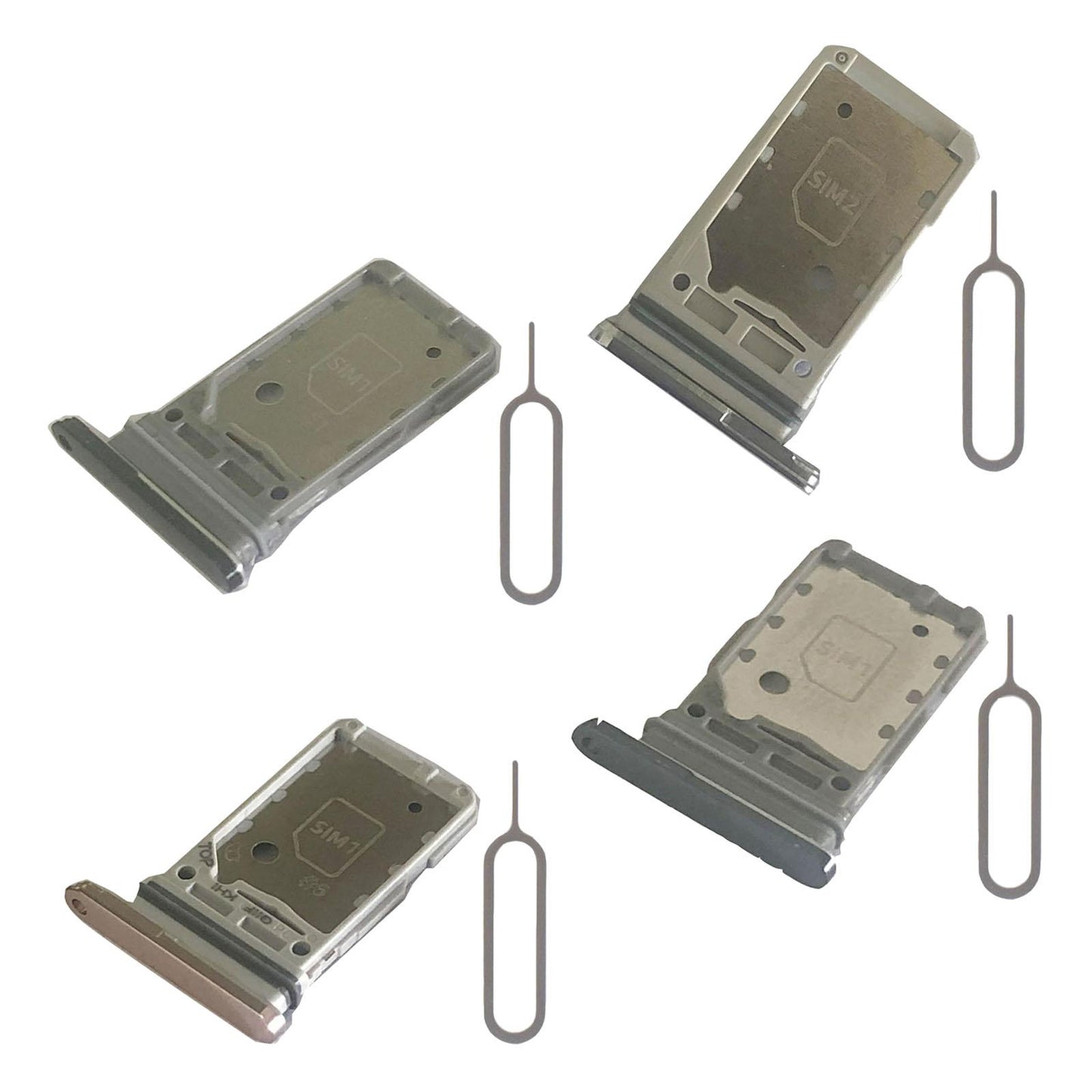 Dual Sim Card Tray Holder Cell Phone for Samsung S21+Plus 5G Slot Grey