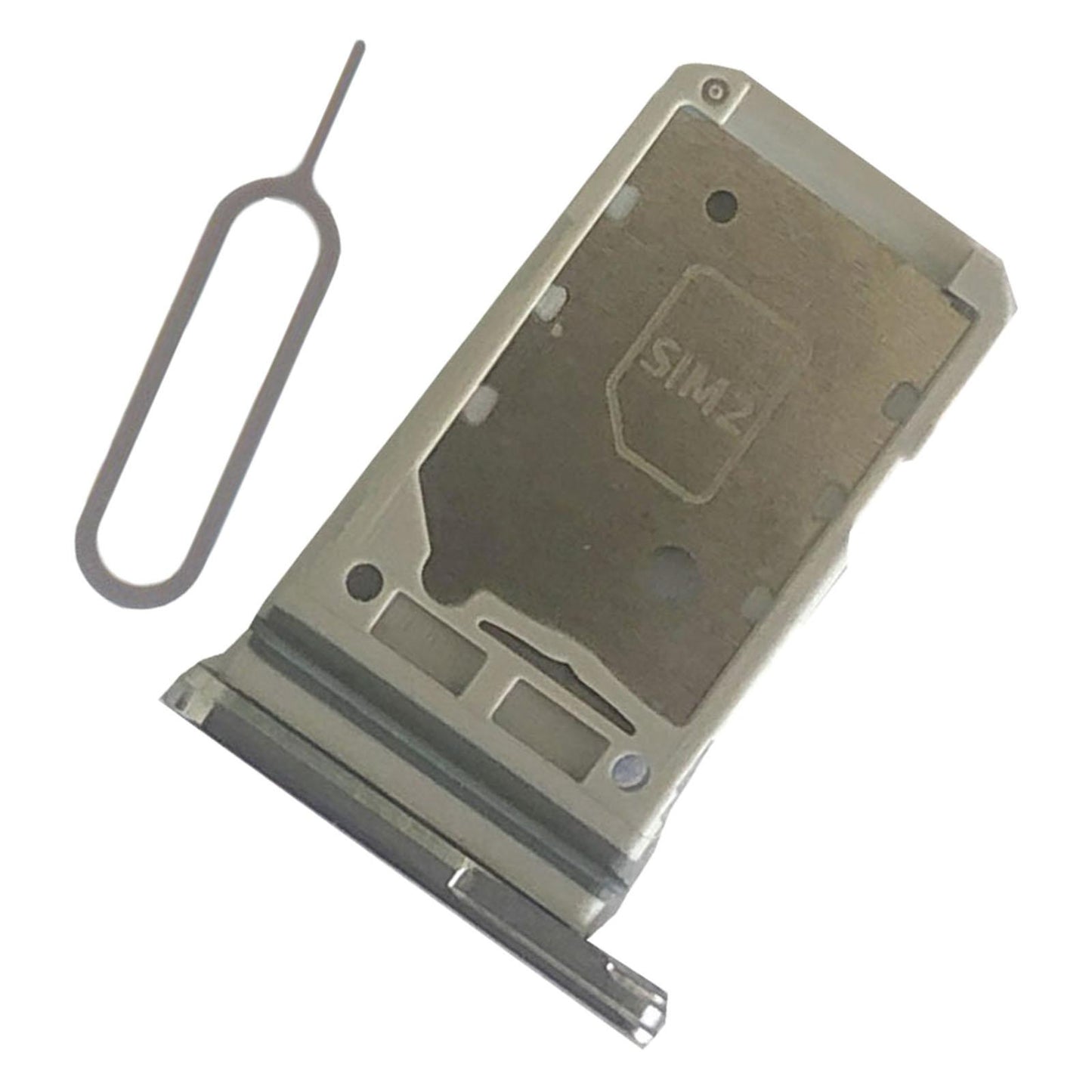 Dual Sim Card Tray Holder Cell Phone for Samsung S21+Plus 5G Slot Silver