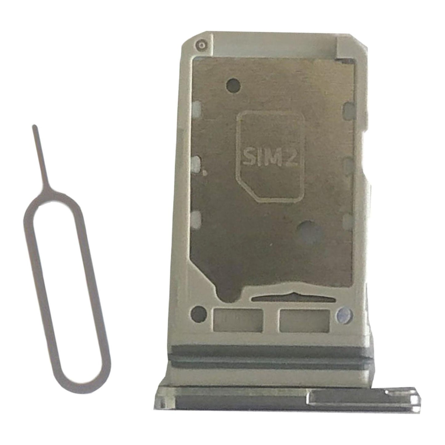 Dual Sim Card Tray Holder Cell Phone for Samsung S21+Plus 5G Slot Silver