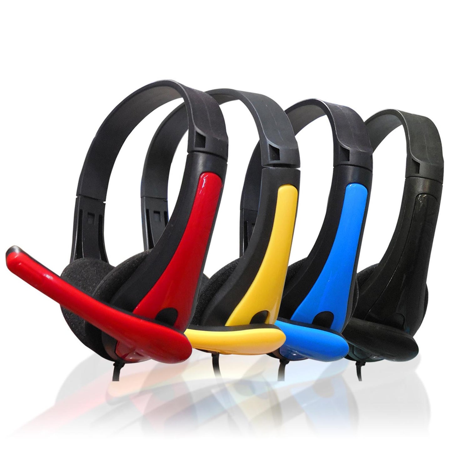 Wired Headphones 3.5mm Audio Cable Corded Lightweight Stereo for Laptop Kids Yellow