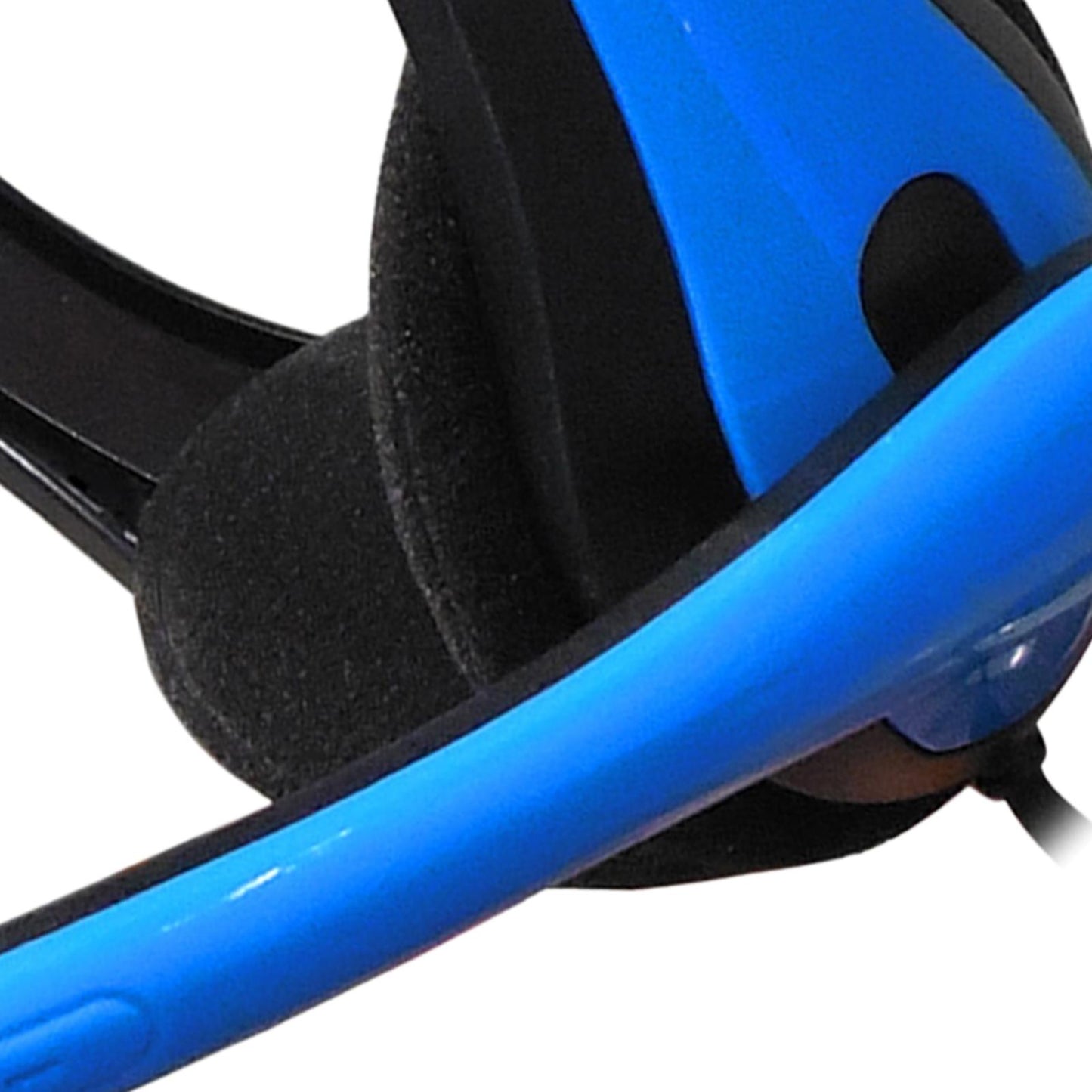 Wired Headphones 3.5mm Audio Cable Corded Lightweight Stereo for Laptop Kids Blue