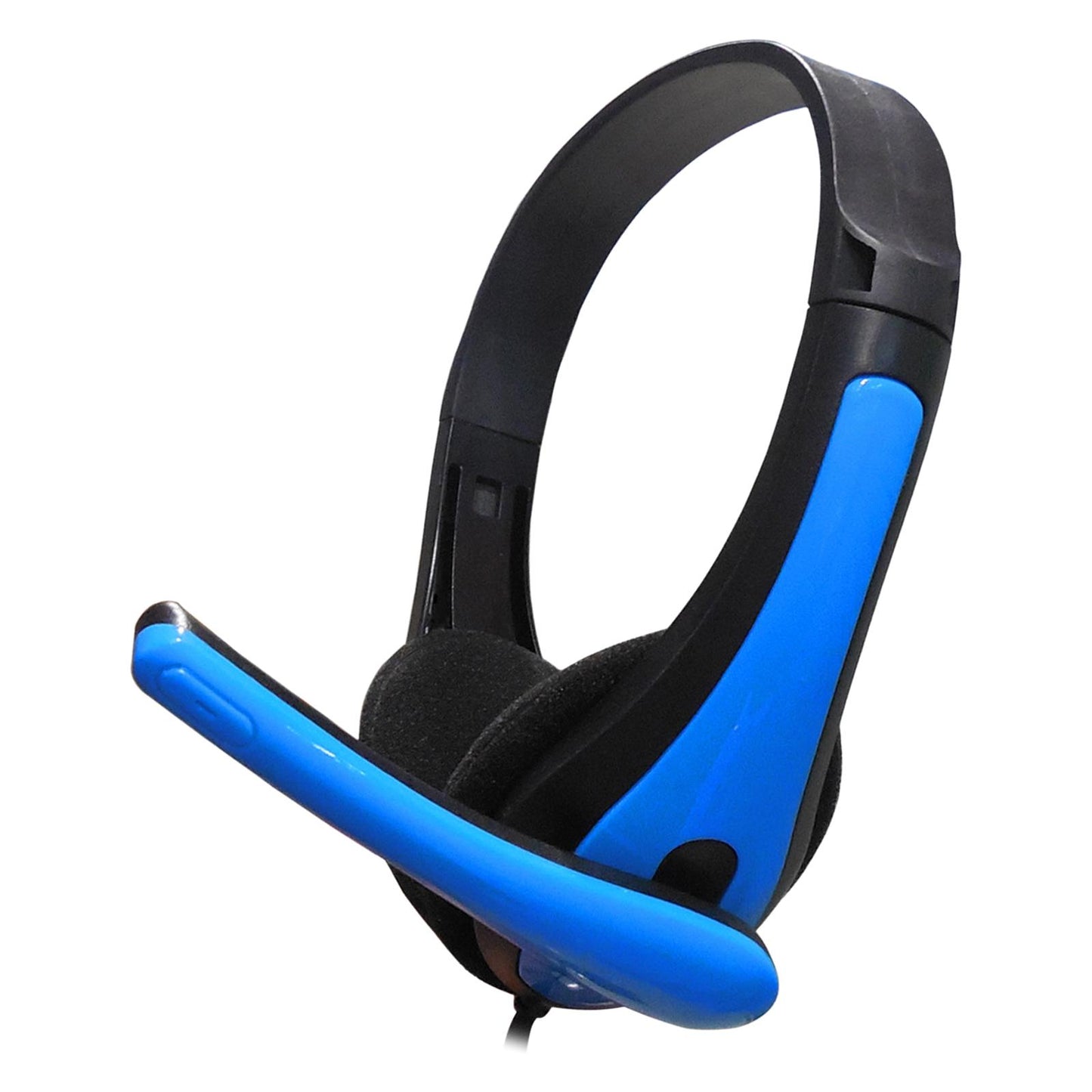 Wired Headphones 3.5mm Audio Cable Corded Lightweight Stereo for Laptop Kids Blue