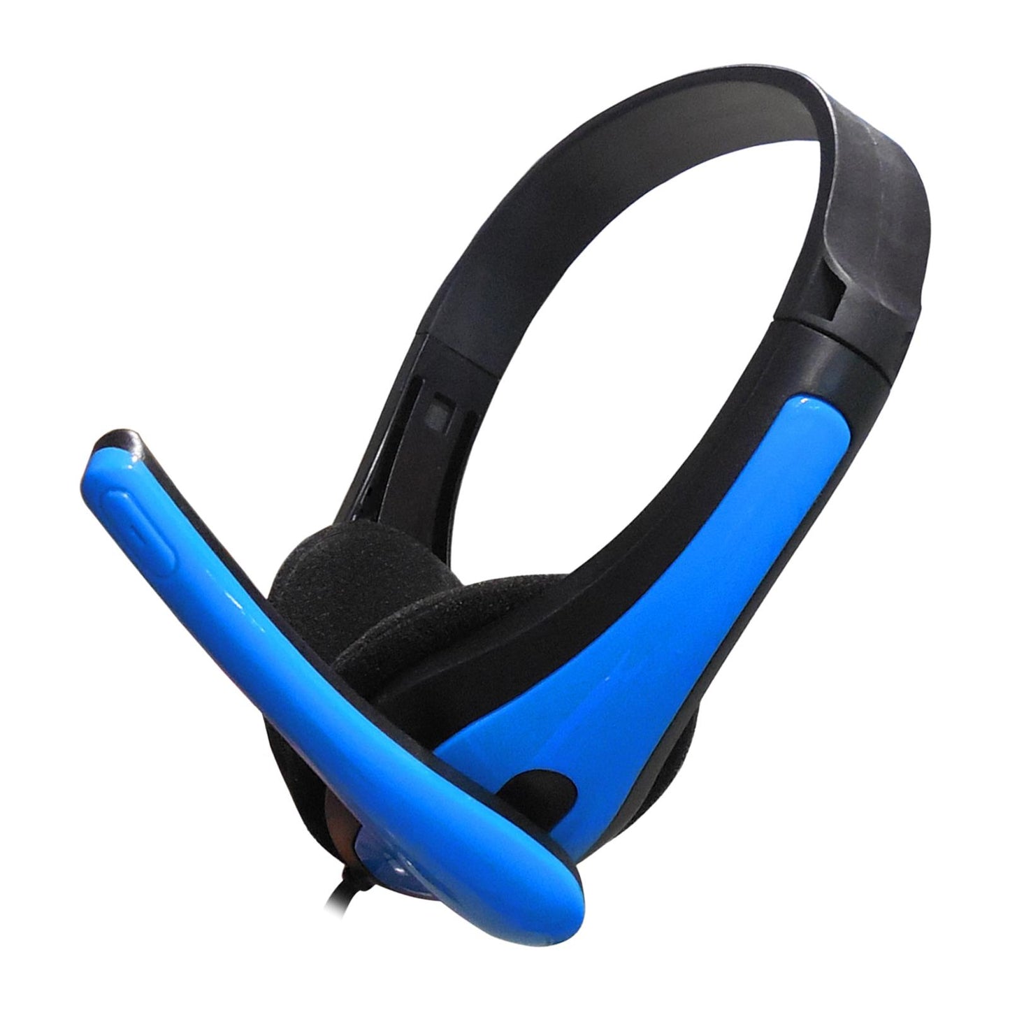 Wired Headphones 3.5mm Audio Cable Corded Lightweight Stereo for Laptop Kids Blue