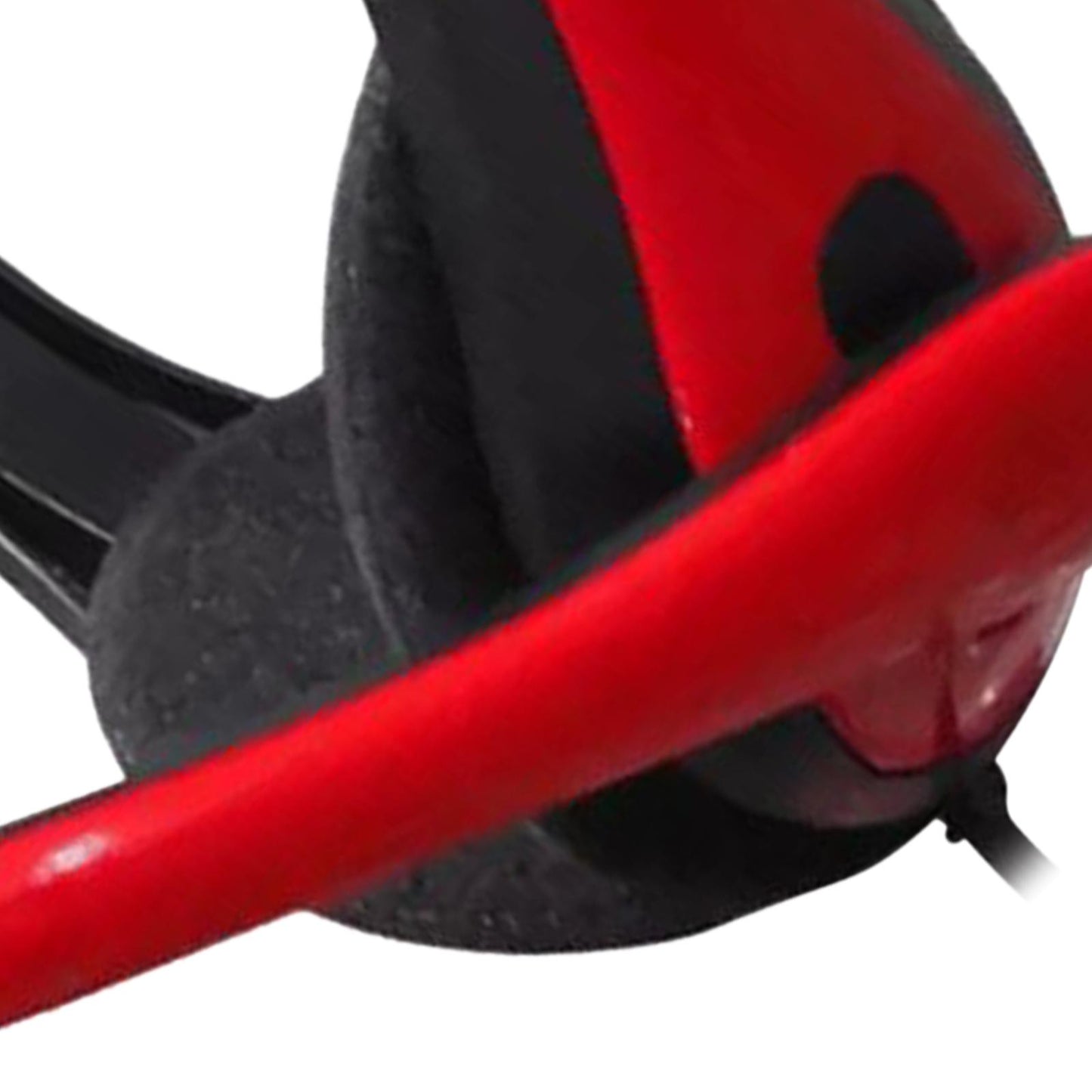 Wired Headphones 3.5mm Audio Cable Corded Lightweight Stereo for Laptop Kids Red