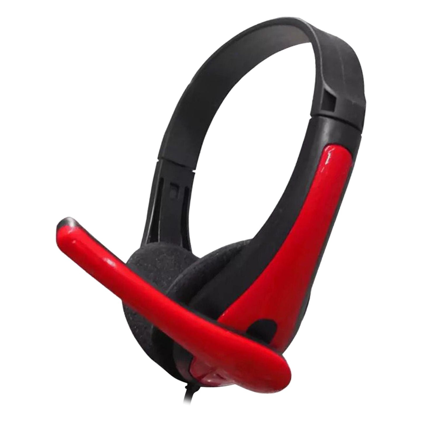 Wired Headphones 3.5mm Audio Cable Corded Lightweight Stereo for Laptop Kids Red