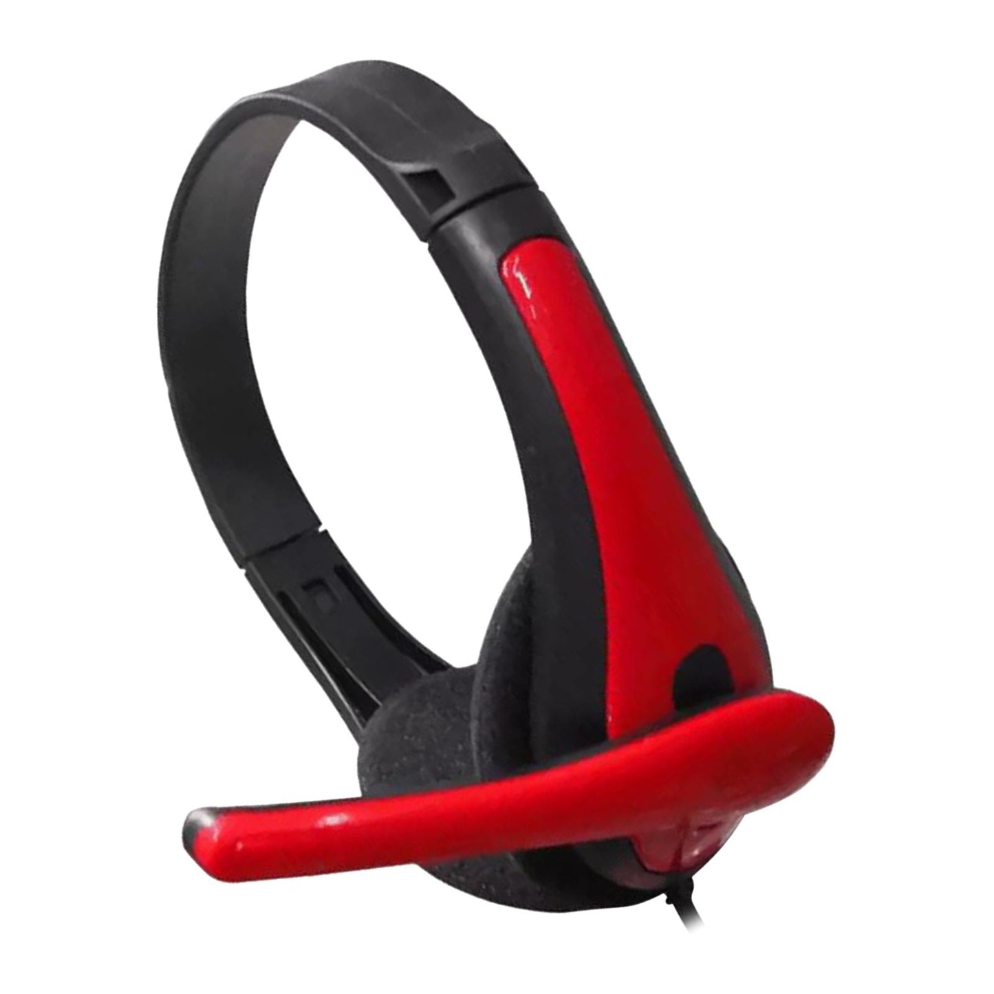 Wired Headphones 3.5mm Audio Cable Corded Lightweight Stereo for Laptop Kids Red