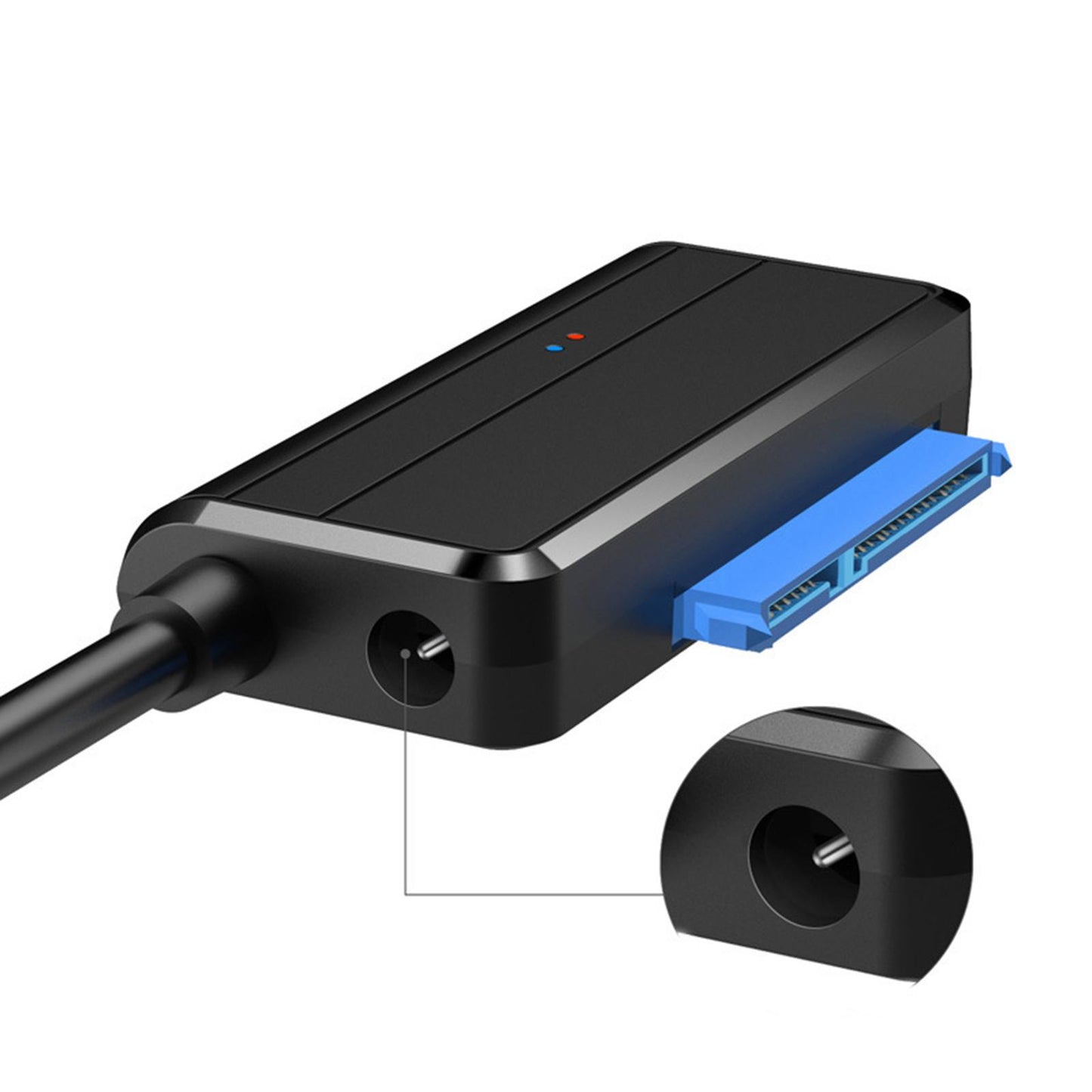 USB to SATA Adapter Cable External SSD/HDD Drives with Power Adapter EU