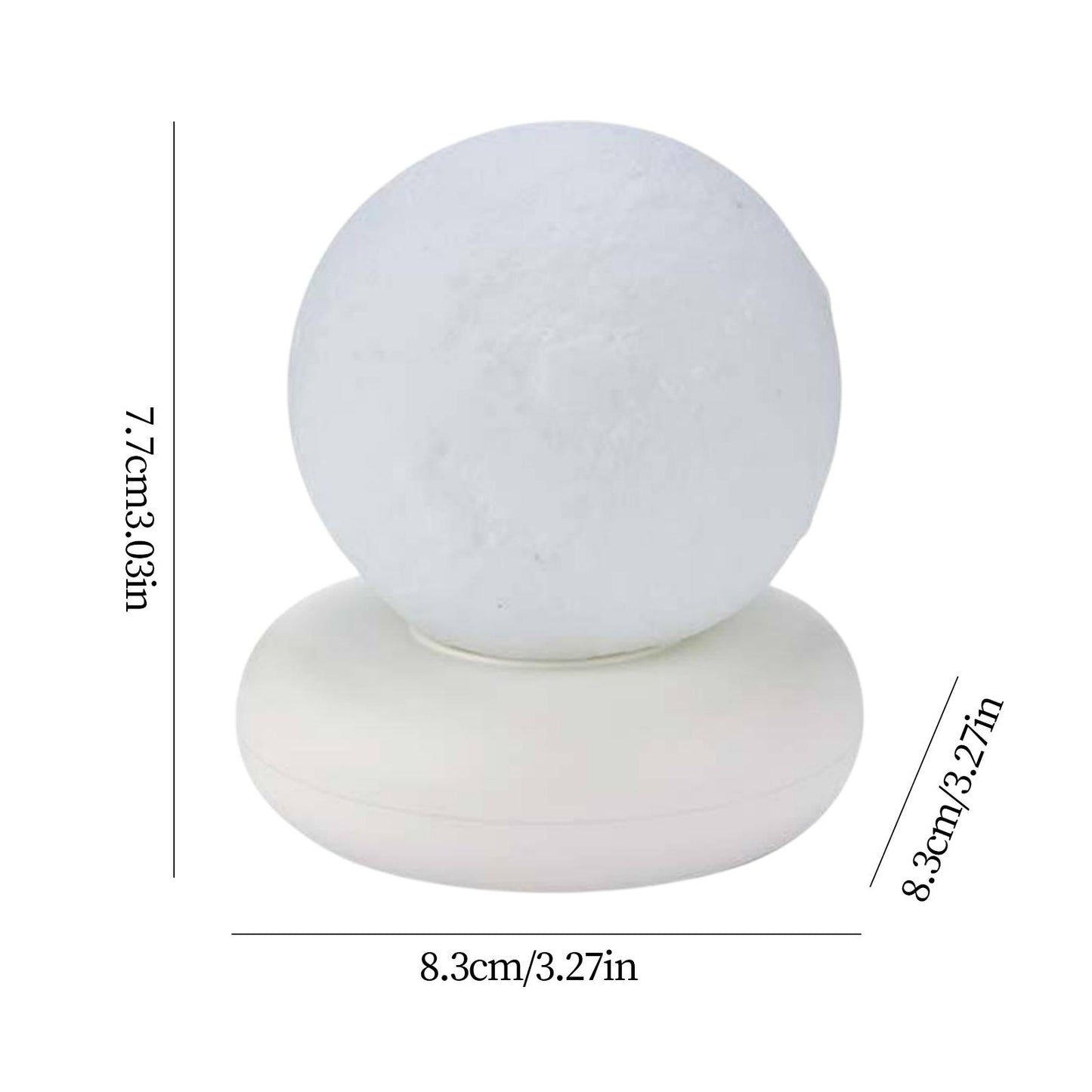 3D Moon Night Light LED 3 Brightness Table Lamp Glow in The Dark Normal