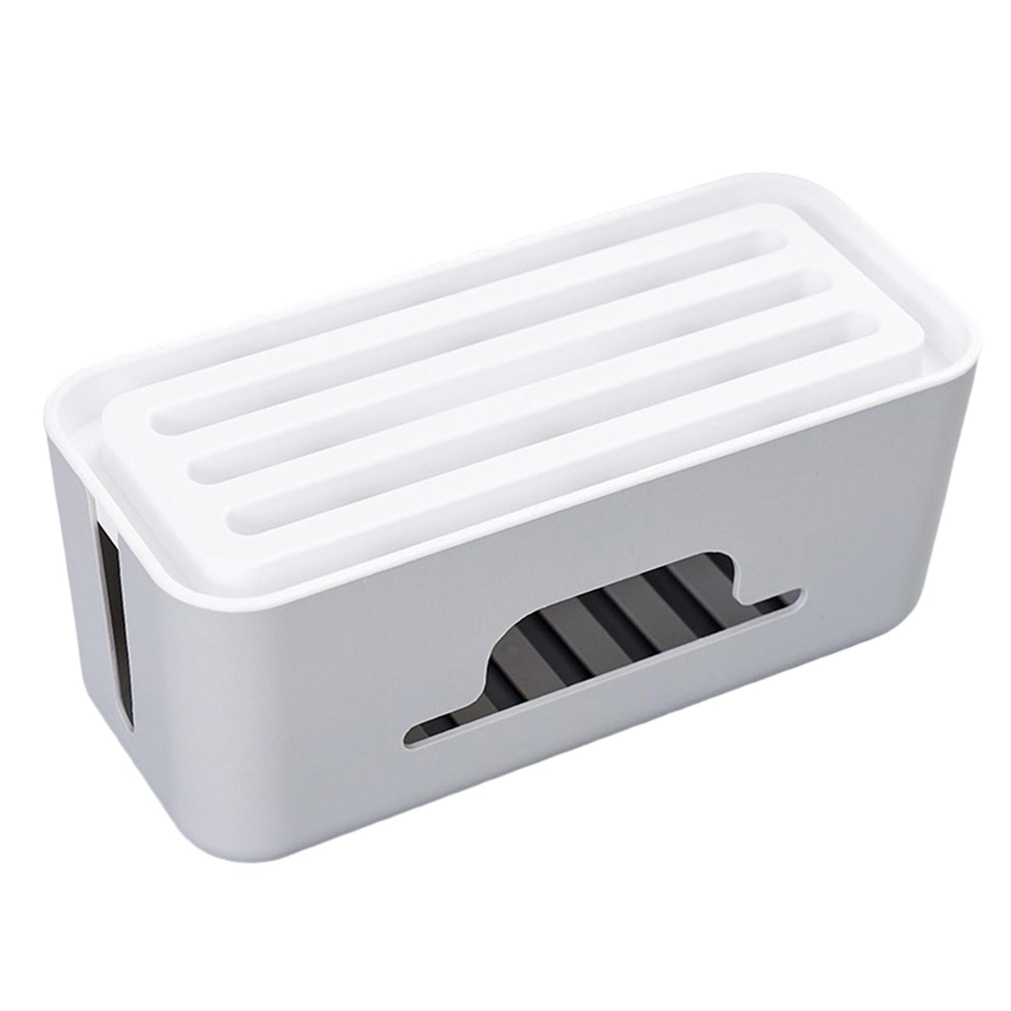 Cable Management Box Protect Wire Hiding for Charger Computer Home Gray