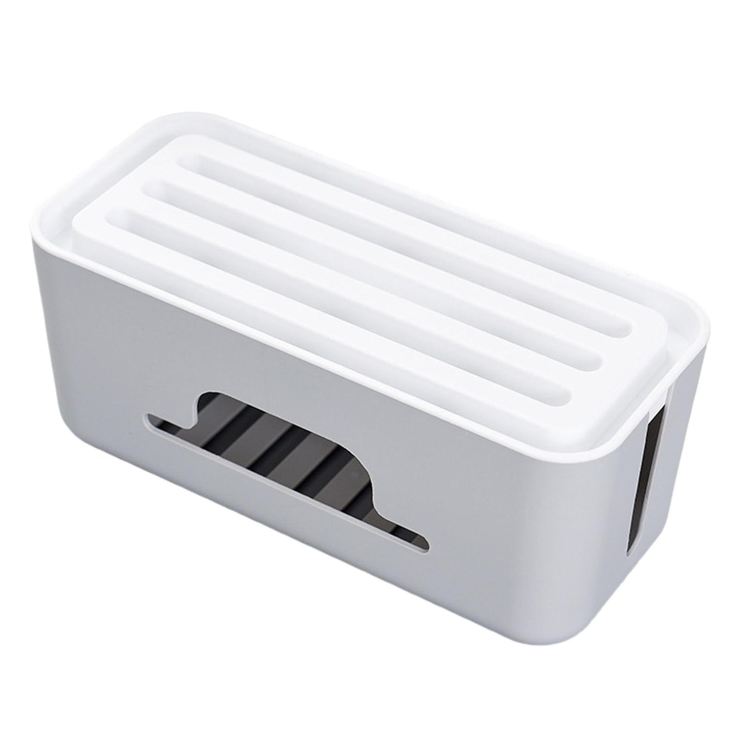 Cable Management Box Protect Wire Hiding for Charger Computer Home Gray