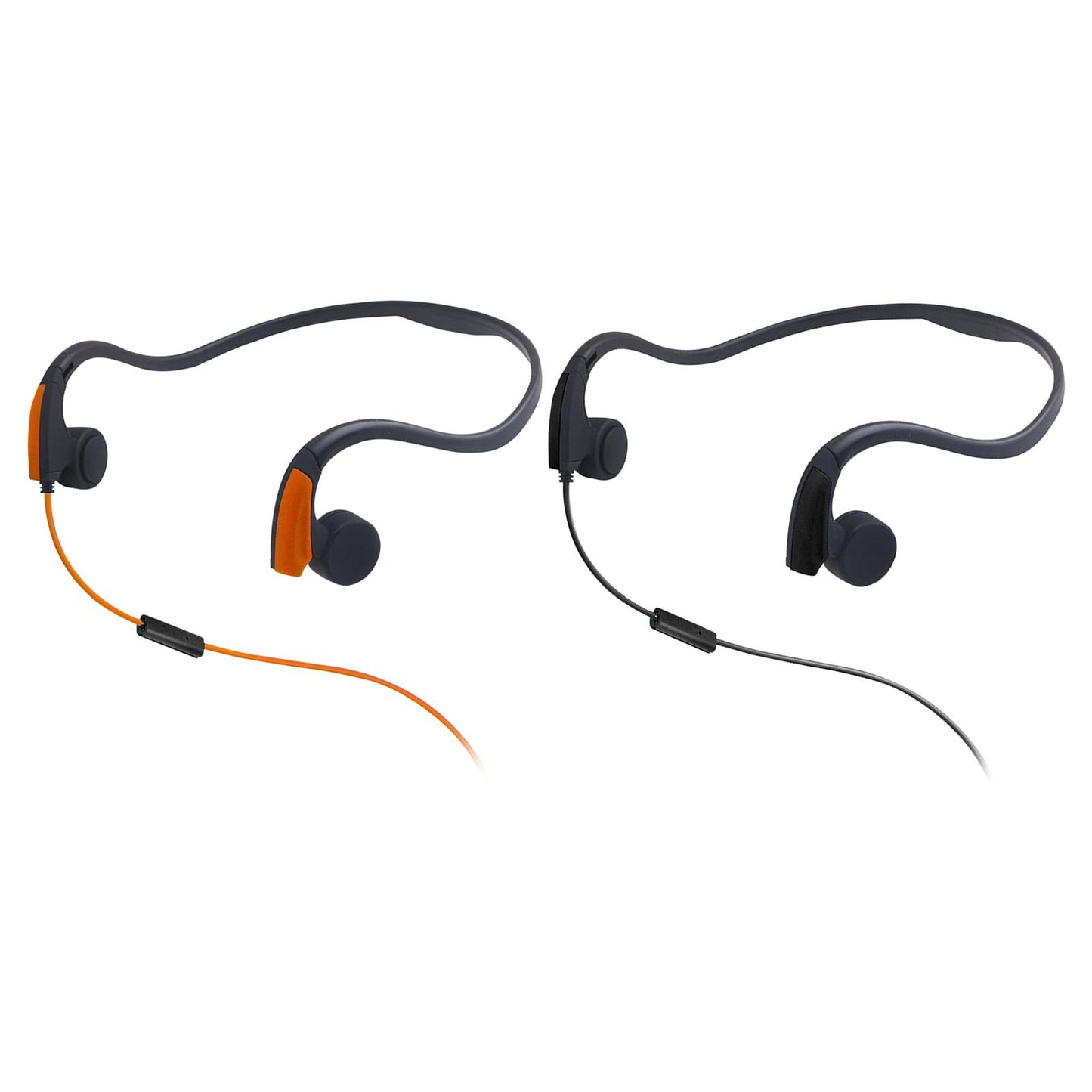 Bone Conduction Wired Headset Voice Control for Running Outdoor Sport Black