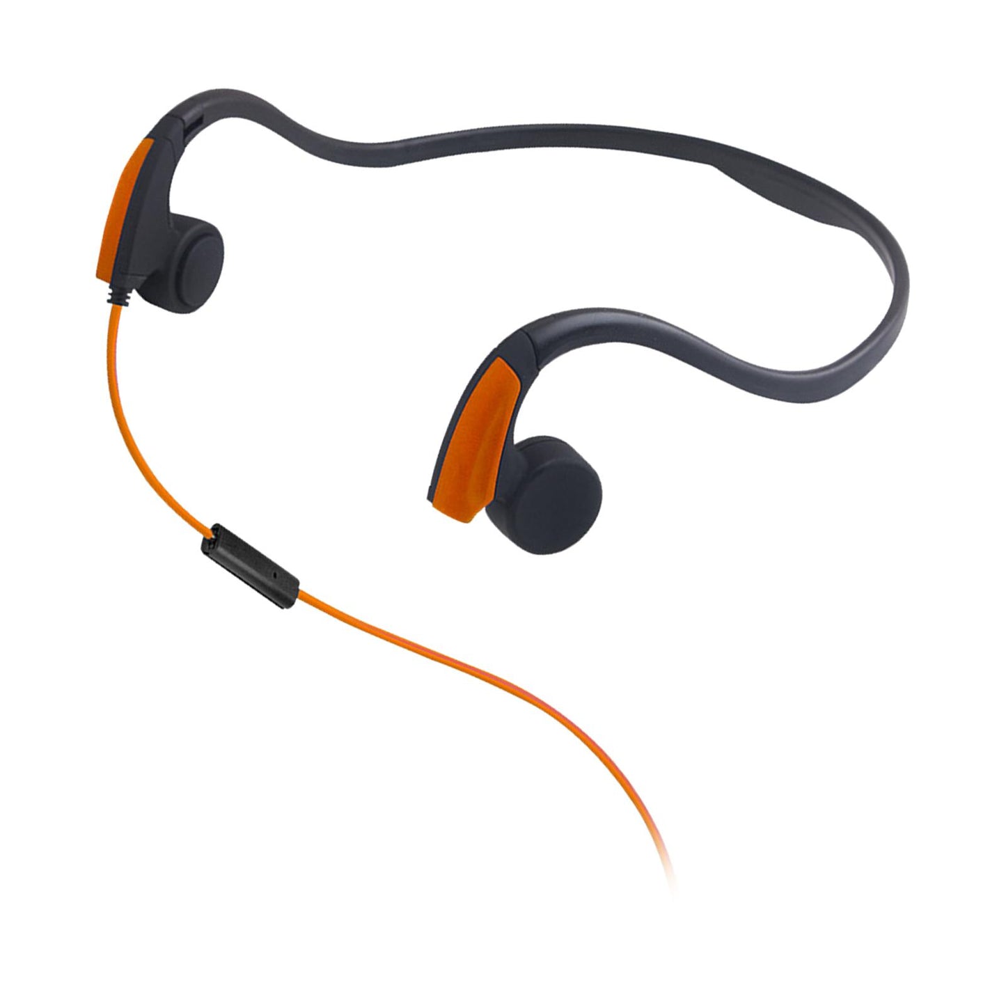 Bone Conduction Wired Headset Voice Control for Running Outdoor Sport Orange