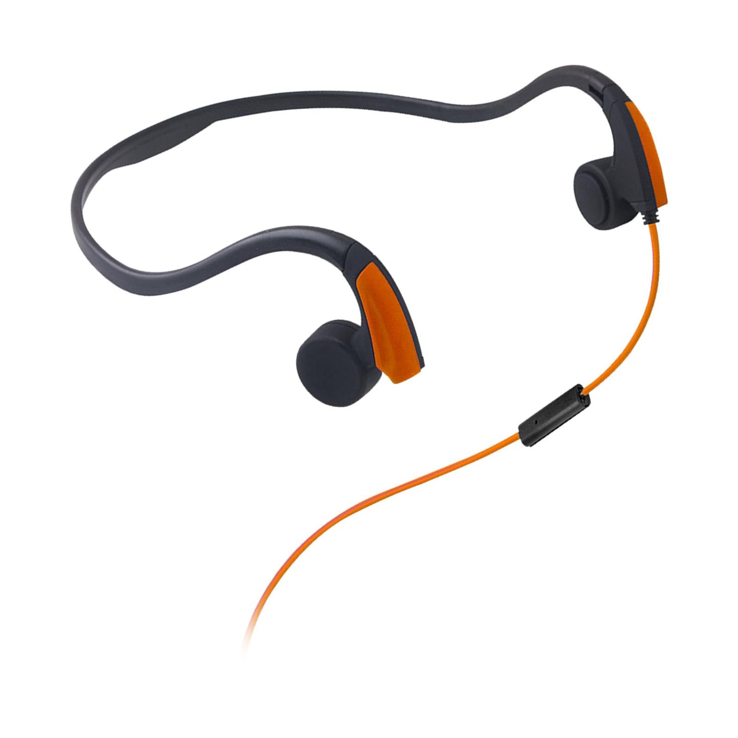 Bone Conduction Wired Headset Voice Control for Running Outdoor Sport Orange