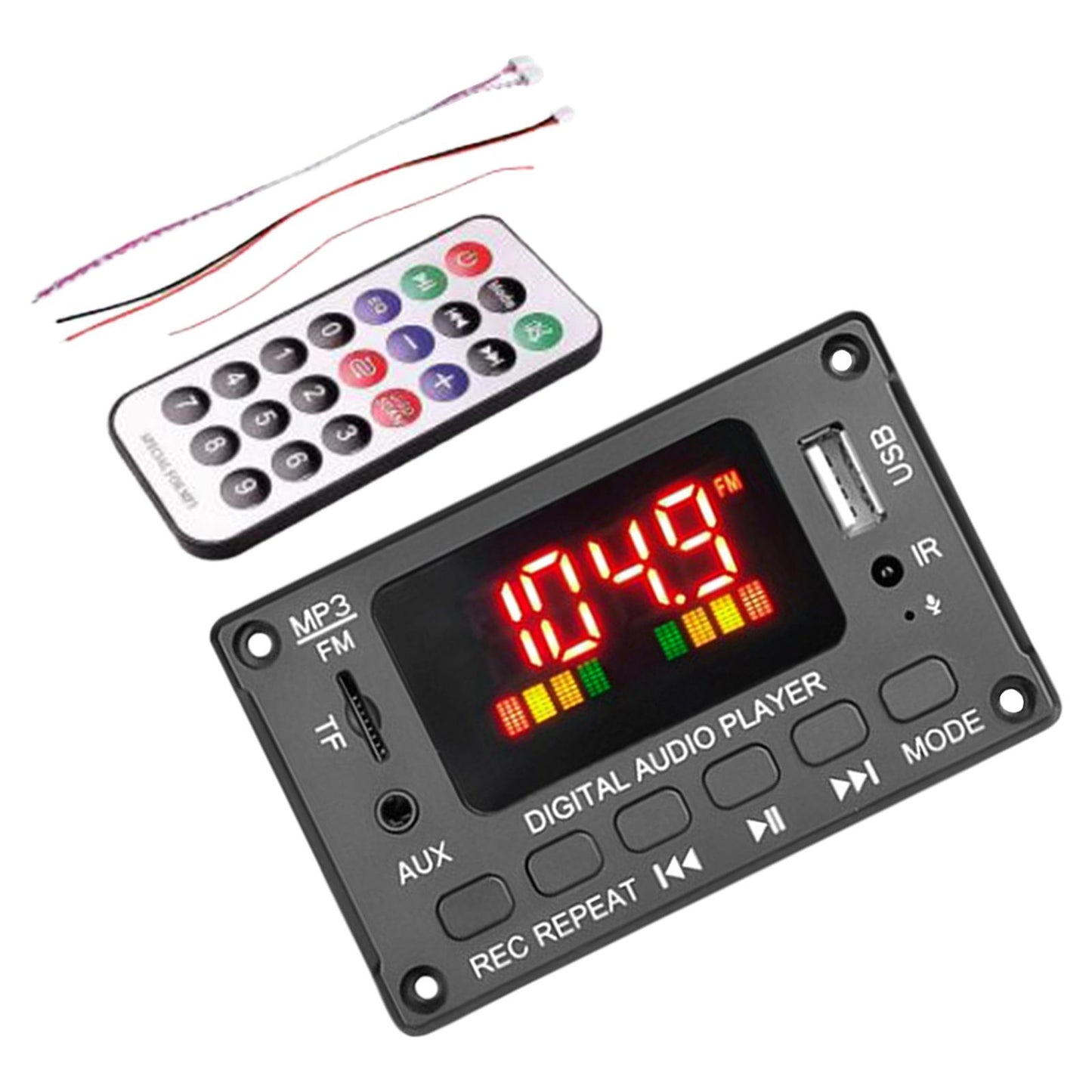 Bluetooth 5.0 6-12v MP3 Player Decoder Board Amplifier Car FM Radio Module