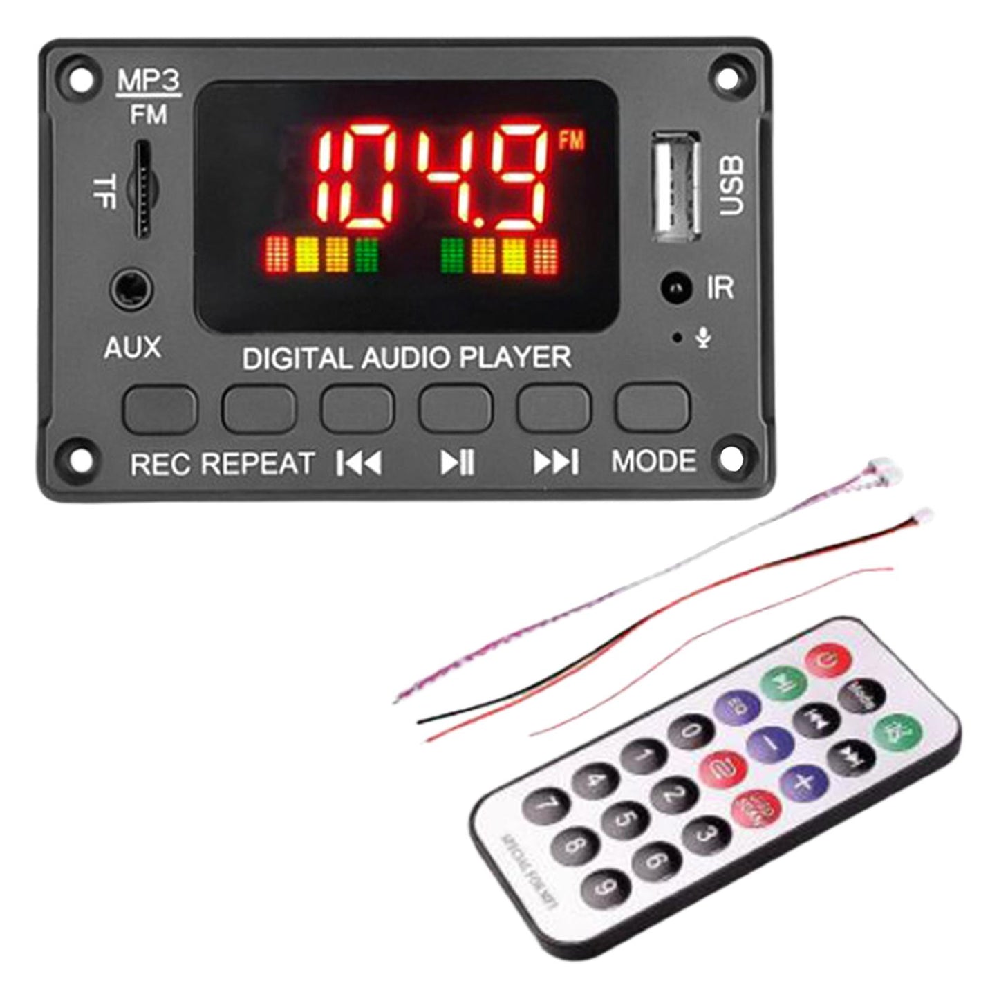 Bluetooth 5.0 6-12v MP3 Player Decoder Board Amplifier Car FM Radio Module