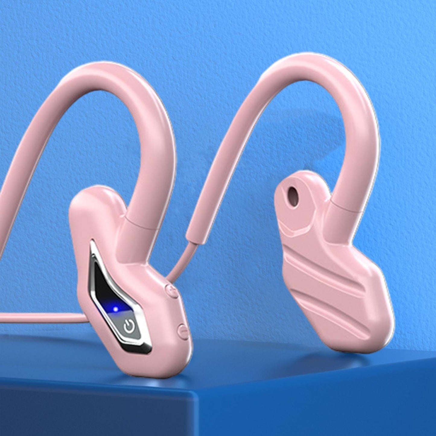 Bone Conduction Headphones Wireless Bluetooth Headset Pink 16G Memory