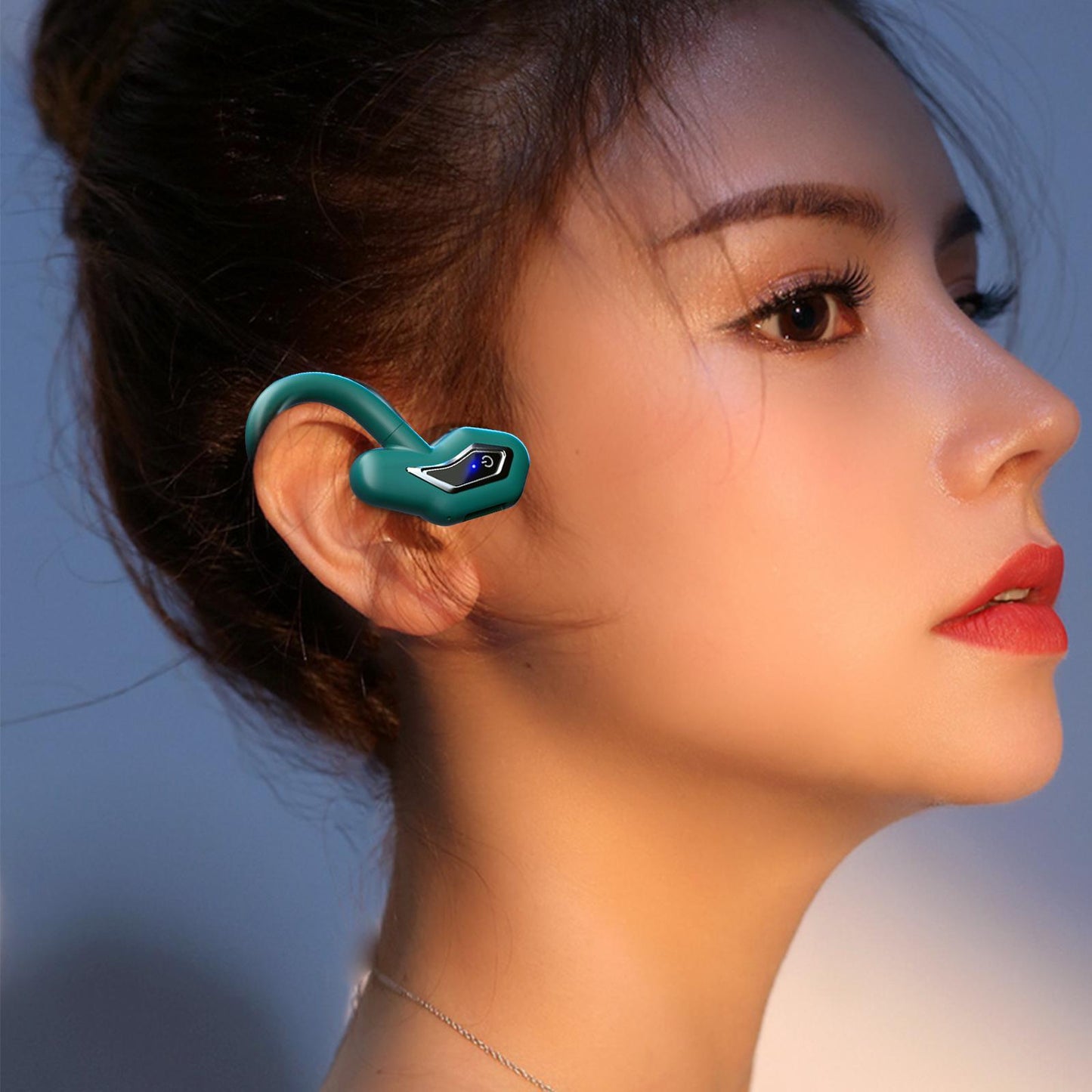 Bone Conduction Headphones Wireless Bluetooth Headset Green