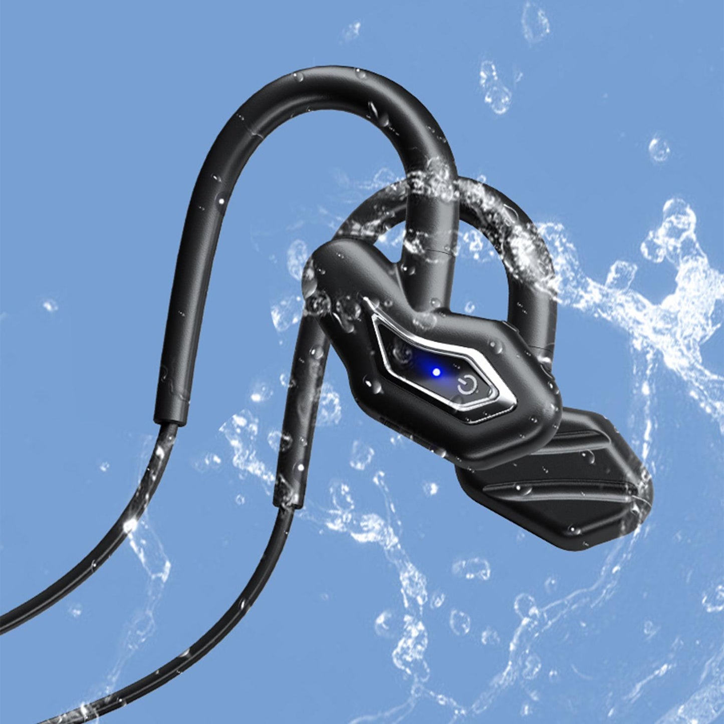 Bone Conduction Headphones Wireless Bluetooth Headset Black