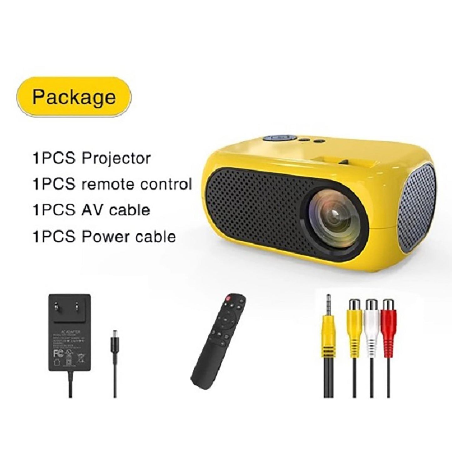 Mini Portable Projector Lightweight Full HD 1080P for Outdoor Thanksgiving