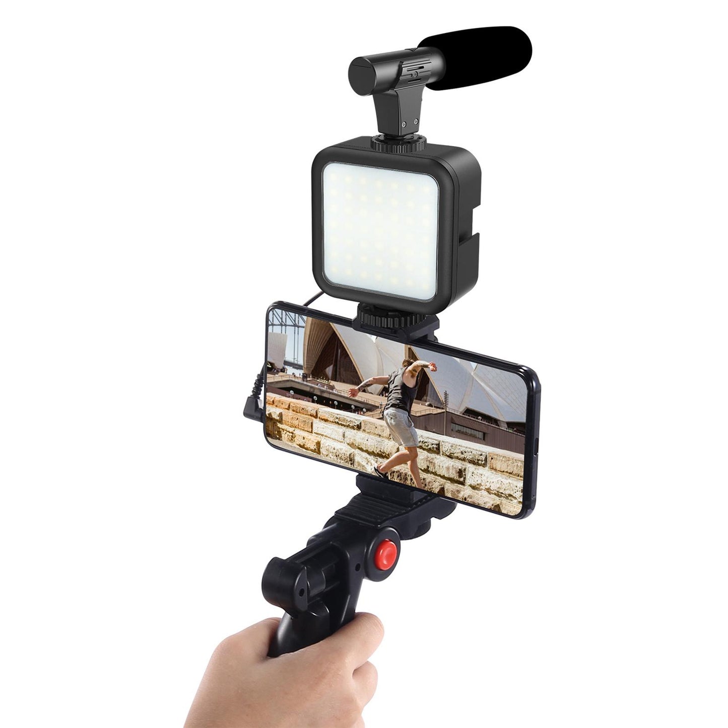 Smartphone Vlogging Kit Phone Holder Handheld for Indoor Outdoors Live