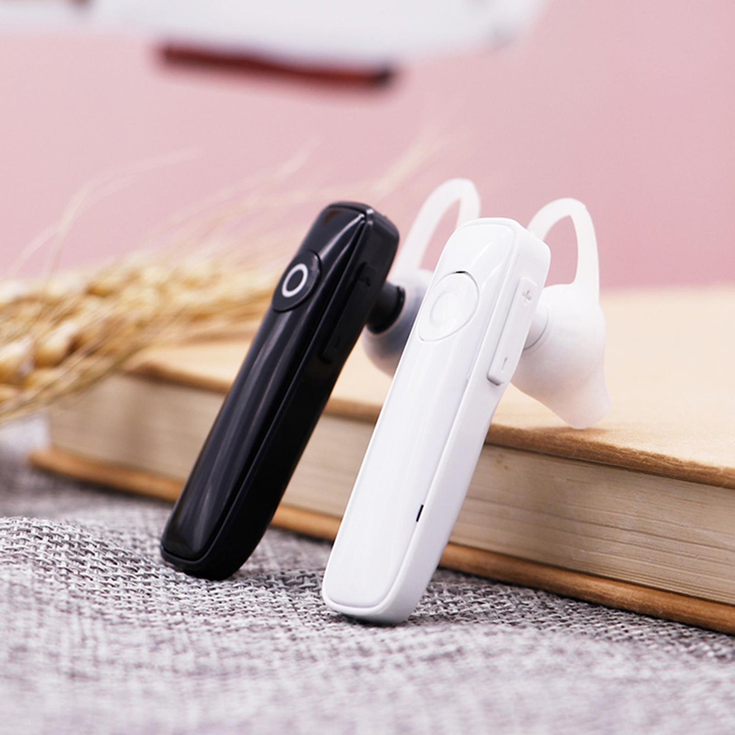 Bluetooth V5.0 Earphone In-Ear Headphones for Office Driver Mobile Phone White