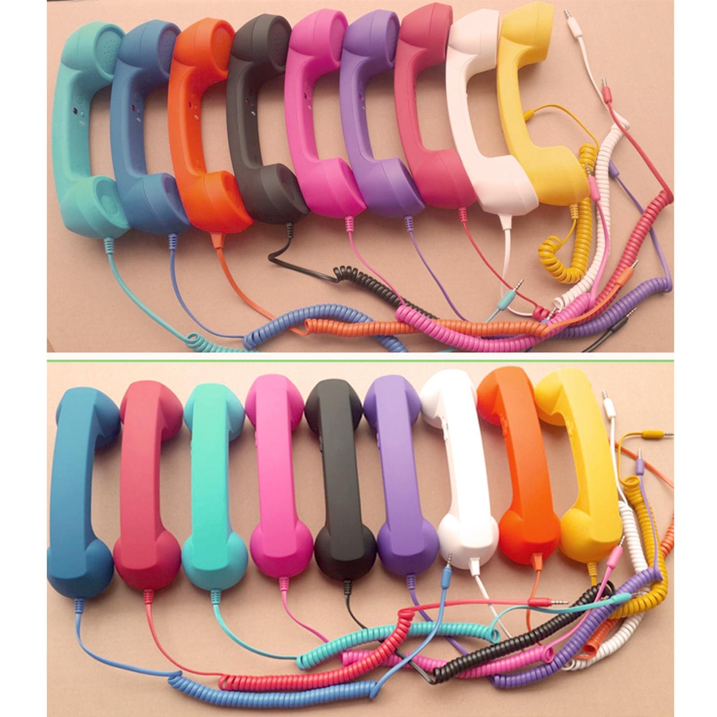 Retro Telephone Handset 3.5mm Classic Mini for iPhone iPad Mobile Phones Red