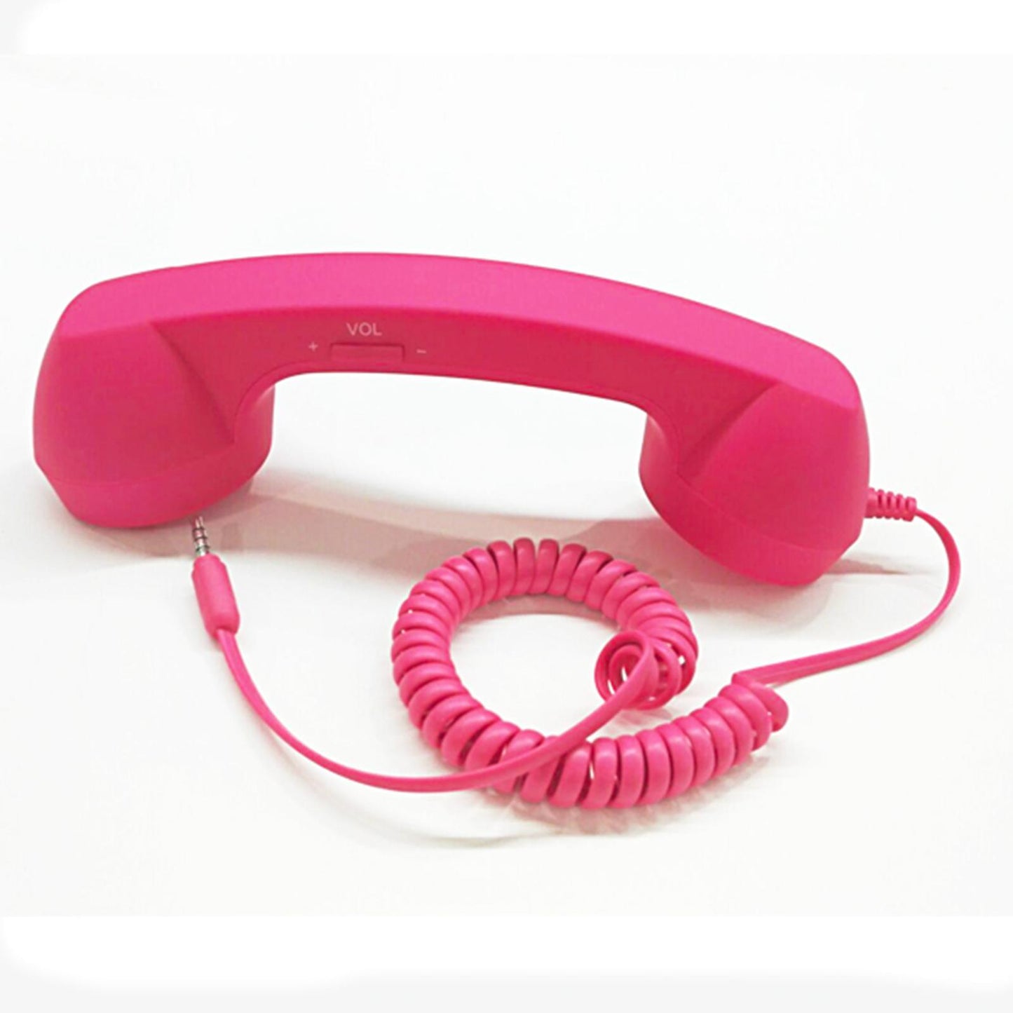 Retro Telephone Handset 3.5mm Classic Mini for iPhone iPad Mobile Phones Rose Red