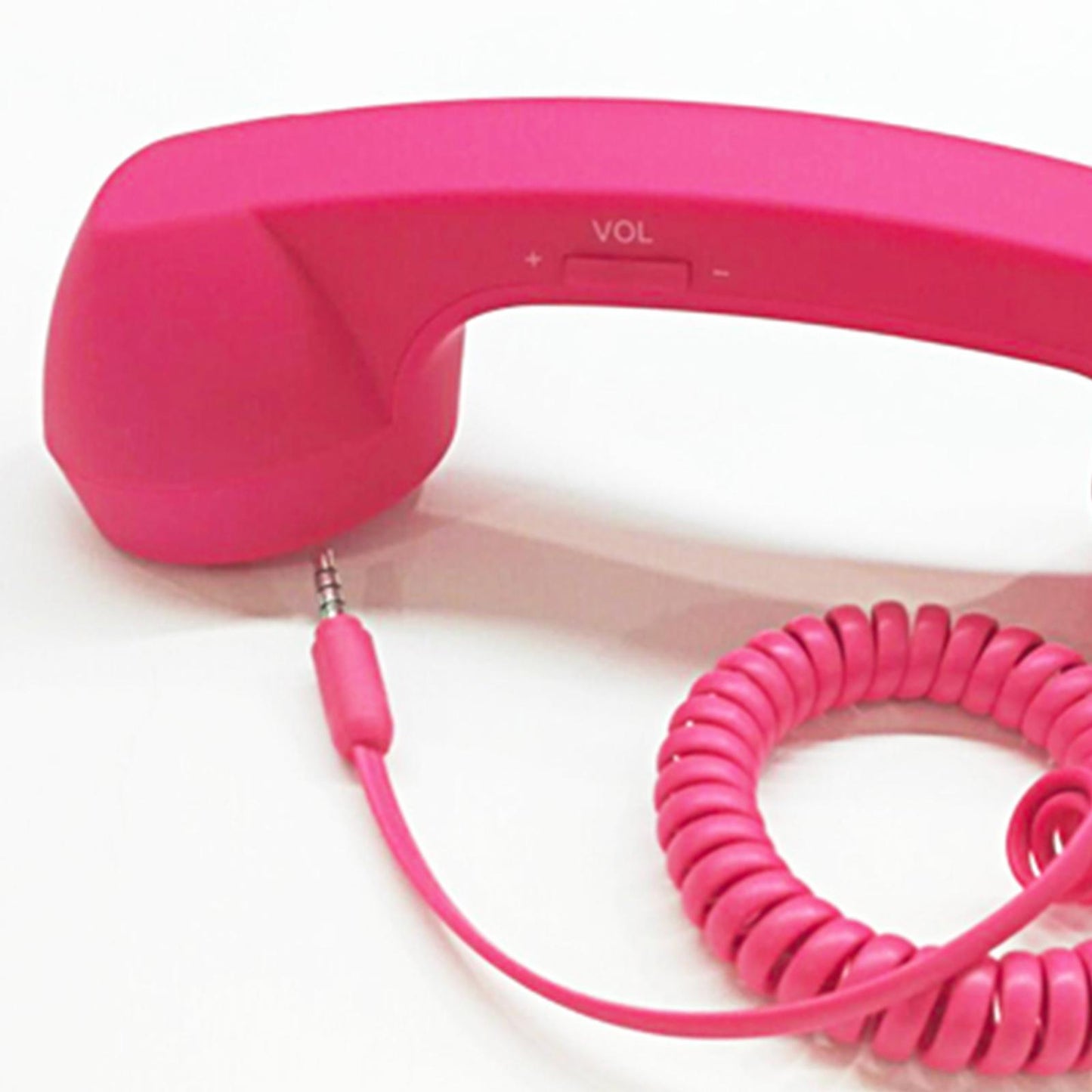 Retro Telephone Handset 3.5mm Classic Mini for iPhone iPad Mobile Phones Rose Red