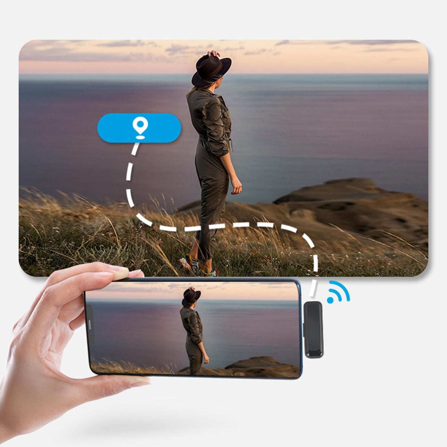 2.4G Wireless Lavalier Microphone Type-C Auto Play and Plug for PC Live