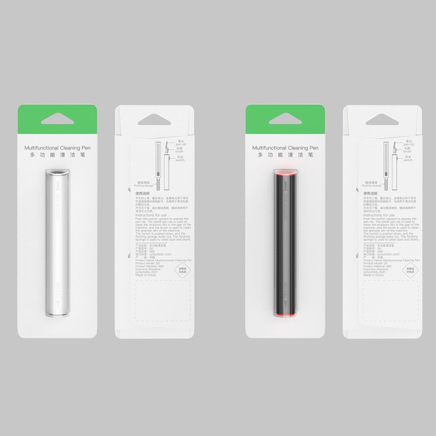 Multifunction Bluetooth Earphone Cleaning Pen for Earphone Case white