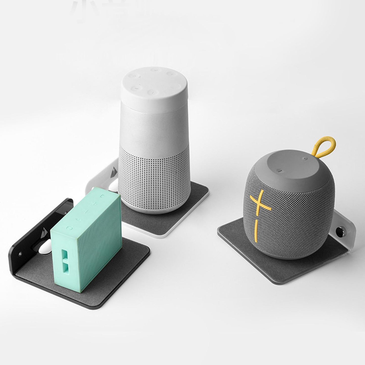 Bluetooth Speaker Stand Holder Accessories Shelf Universal for Sound Bars White