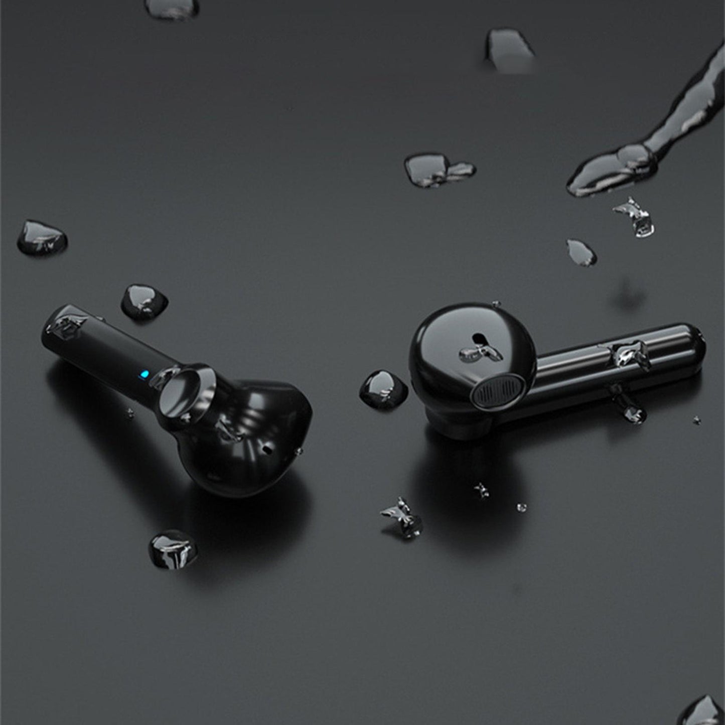 Bluetooth 5.0 In-Ear Earbuds Rechargeable Sports Earphones for Gaming Black