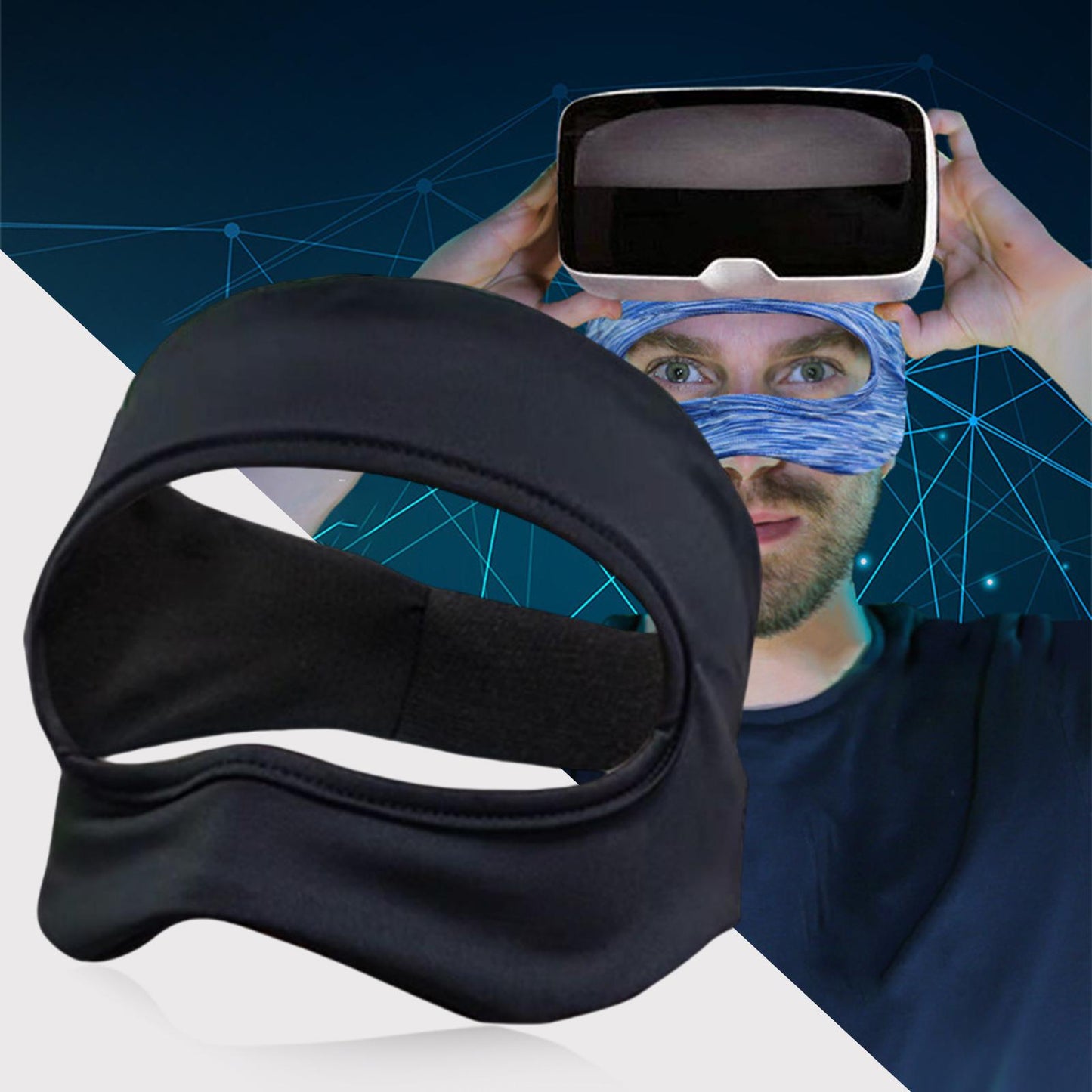 Virtual Reality VR Eye Mask Cover for Quest 2 Games Accessories Black
