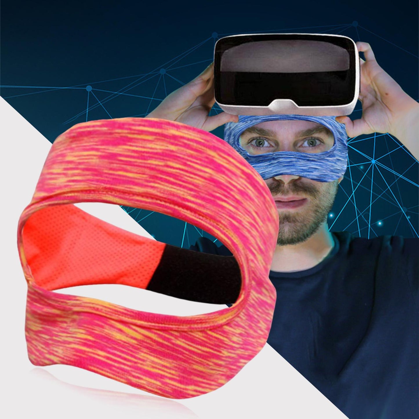 Virtual Reality VR Eye Mask Cover for Quest 2 Games Accessories Orange