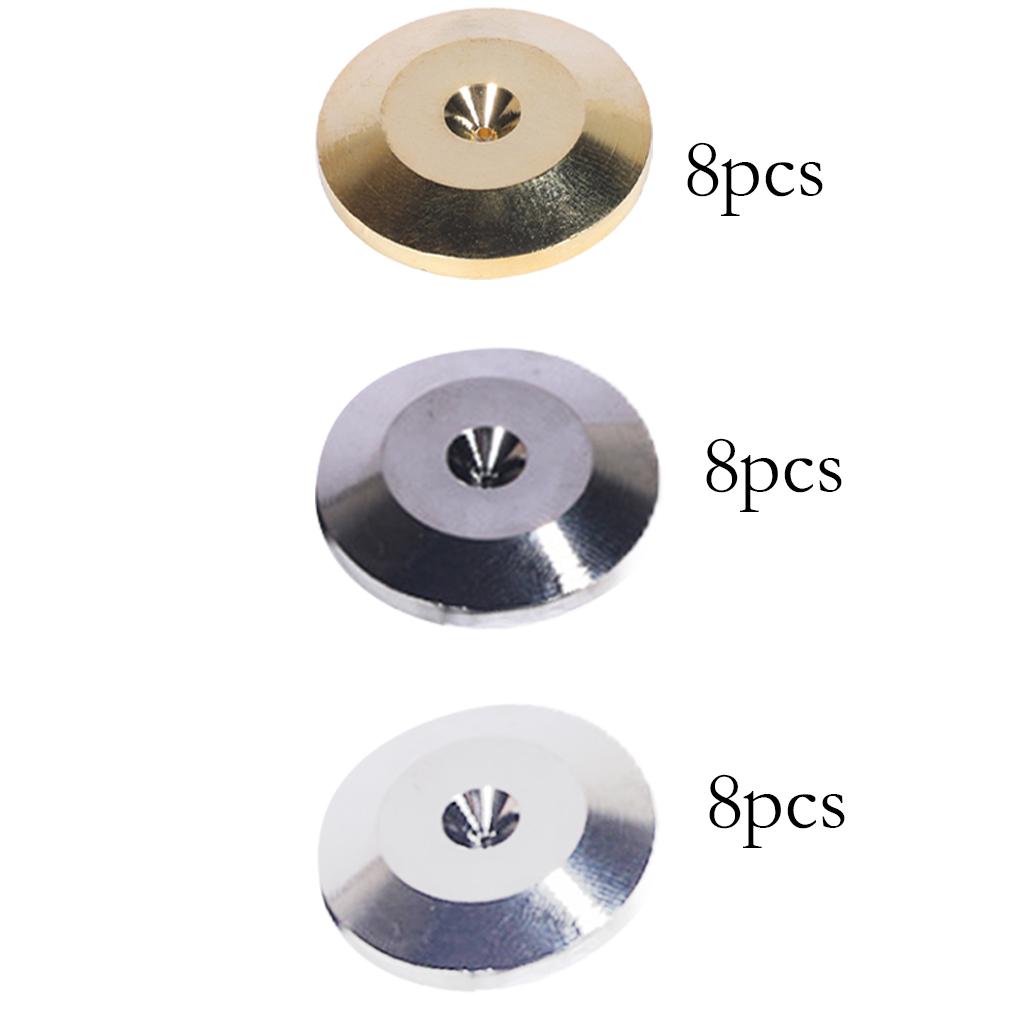 8x Universal Speaker Spikes Pads Mats for HiFi Amplifier CD DVD Player Gold