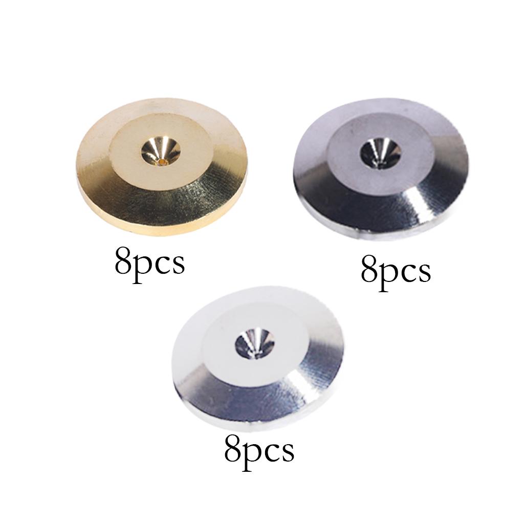 8x Universal Speaker Spikes Pads Mats for HiFi Amplifier CD DVD Player Gold
