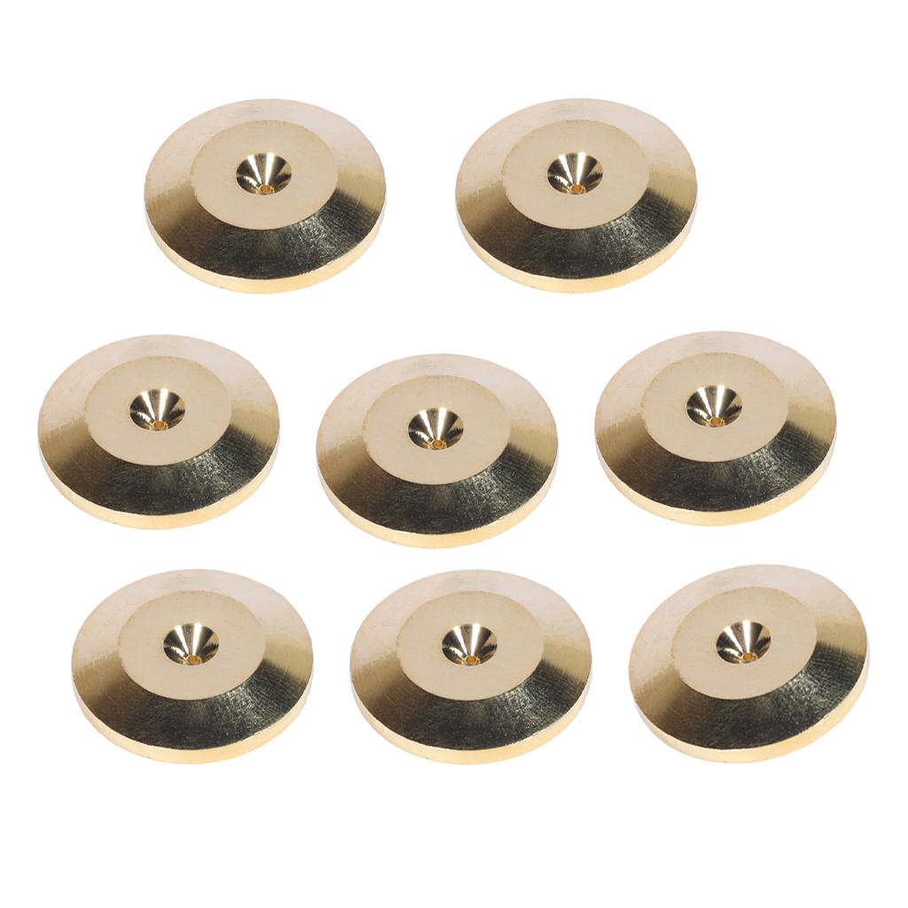 8x Universal Speaker Spikes Pads Mats for HiFi Amplifier CD DVD Player Gold