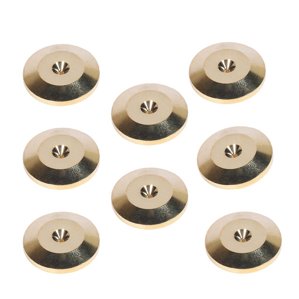8x Universal Speaker Spikes Pads Mats for HiFi Amplifier CD DVD Player Gold