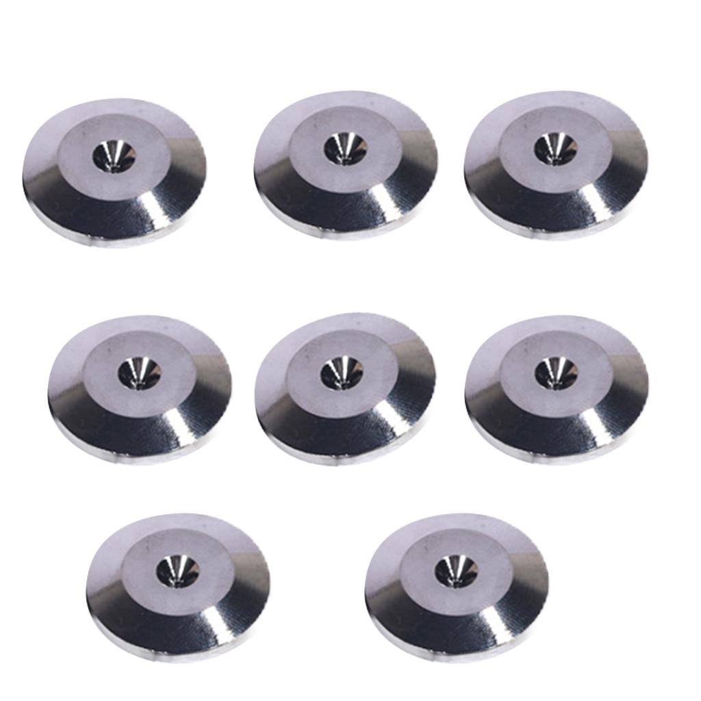 8x Universal Speaker Spikes Pads Mats for HiFi Amplifier CD DVD Player Black