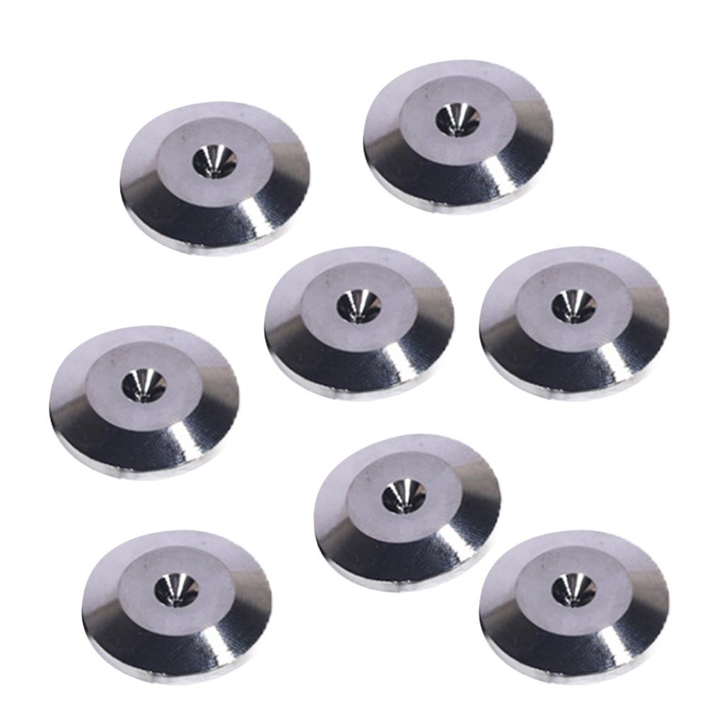 8x Universal Speaker Spikes Pads Mats for HiFi Amplifier CD DVD Player Black
